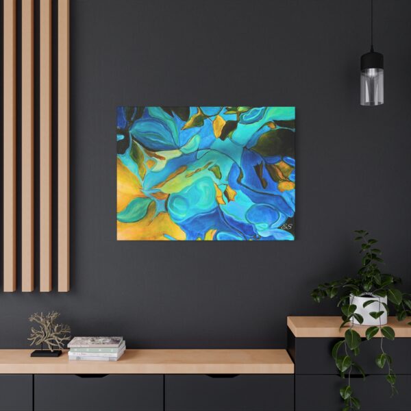Matte Canvas, Stretched, 1.25" River Leaves - Image 4