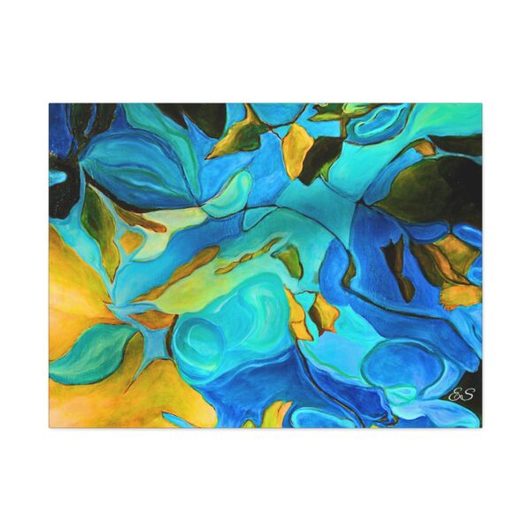 Matte Canvas, Stretched, 1.25" River Leaves - Image 2