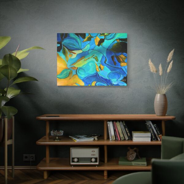 Matte Canvas, Stretched, 1.25" River Leaves - Image 5