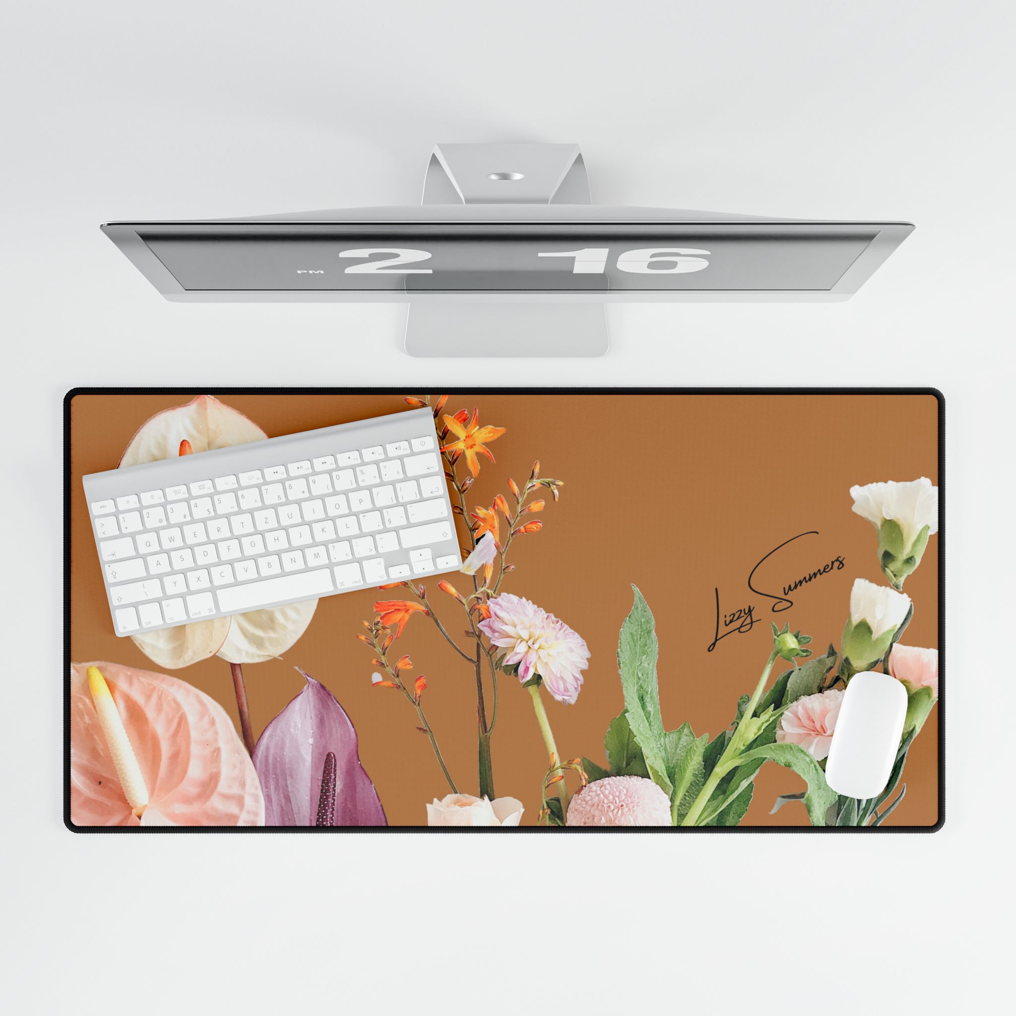 Desk Pad Desk Mat Bouquet Tan - Image 4