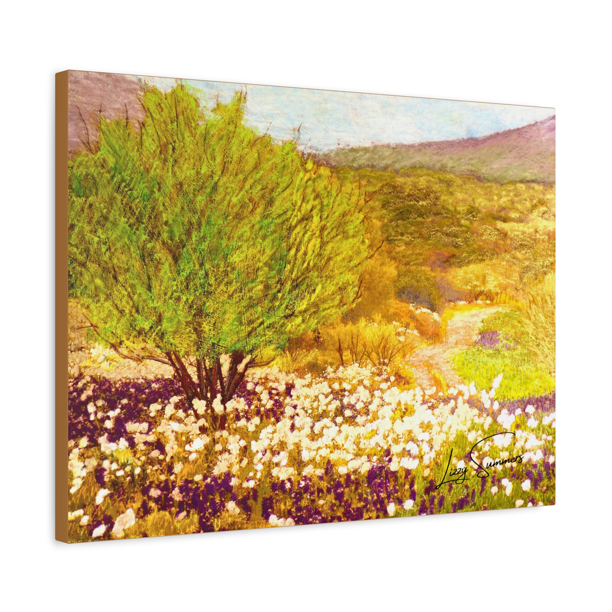 Matte Canvas, Stretched, 1.25" Hill Country pastel - Image 10