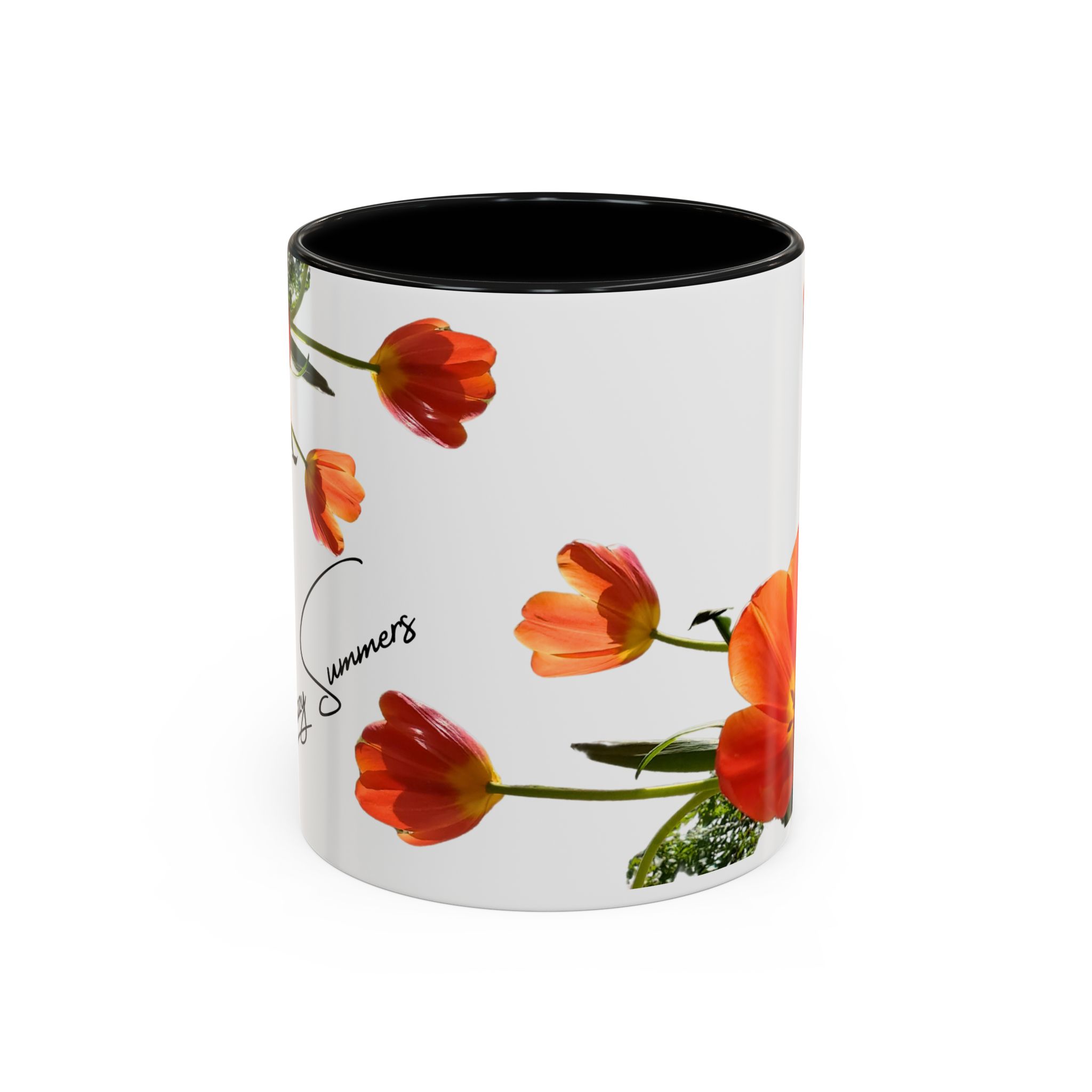 Coffee Mug Tulips on White - Image 2