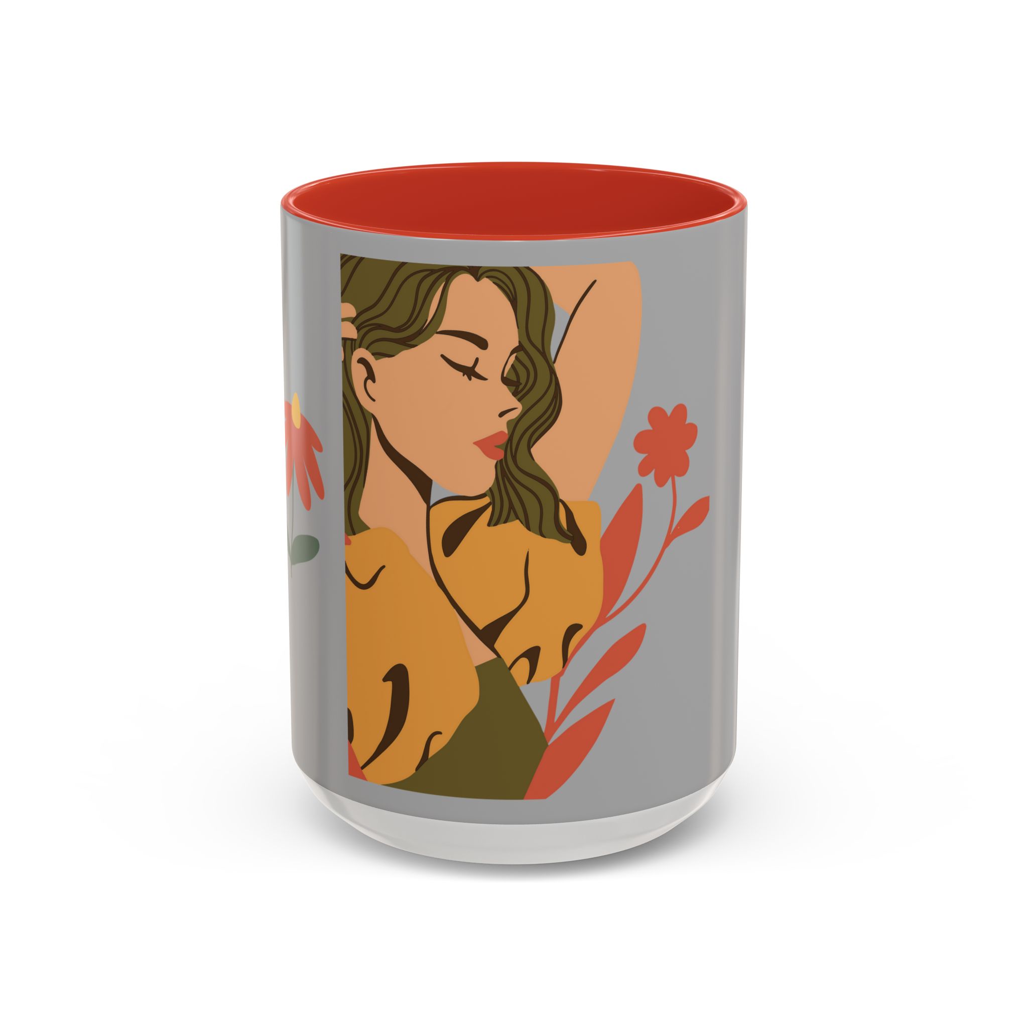 Coffee Mug Lady Reflecting on Gre - Image 21