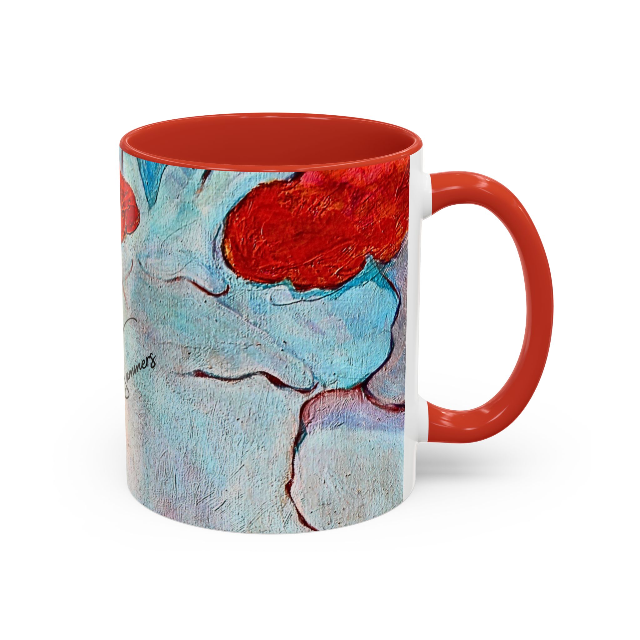 Coffee Mug Red leaves floating - Image 3