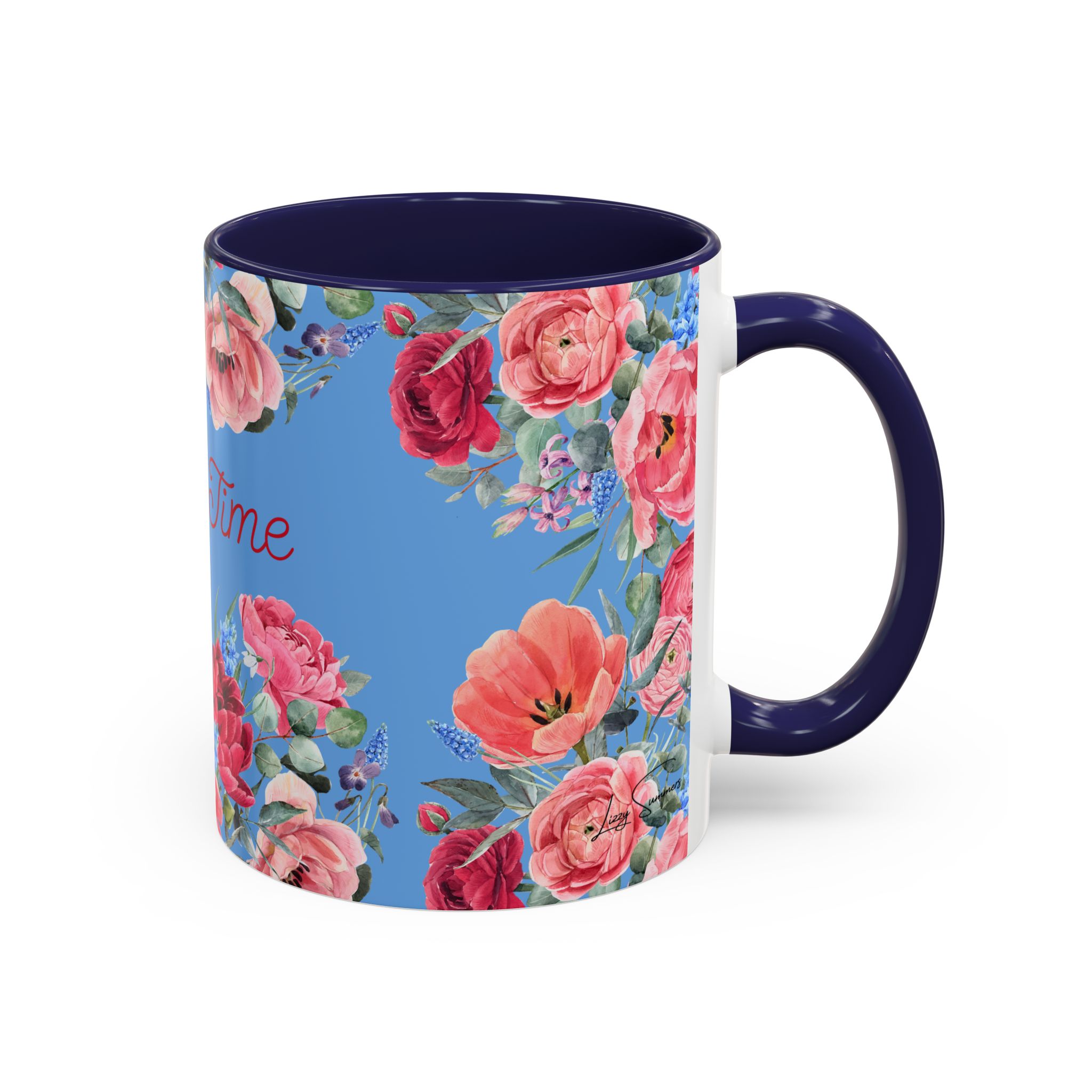 Coffee Mug  Bloom Time Blue - Image 2