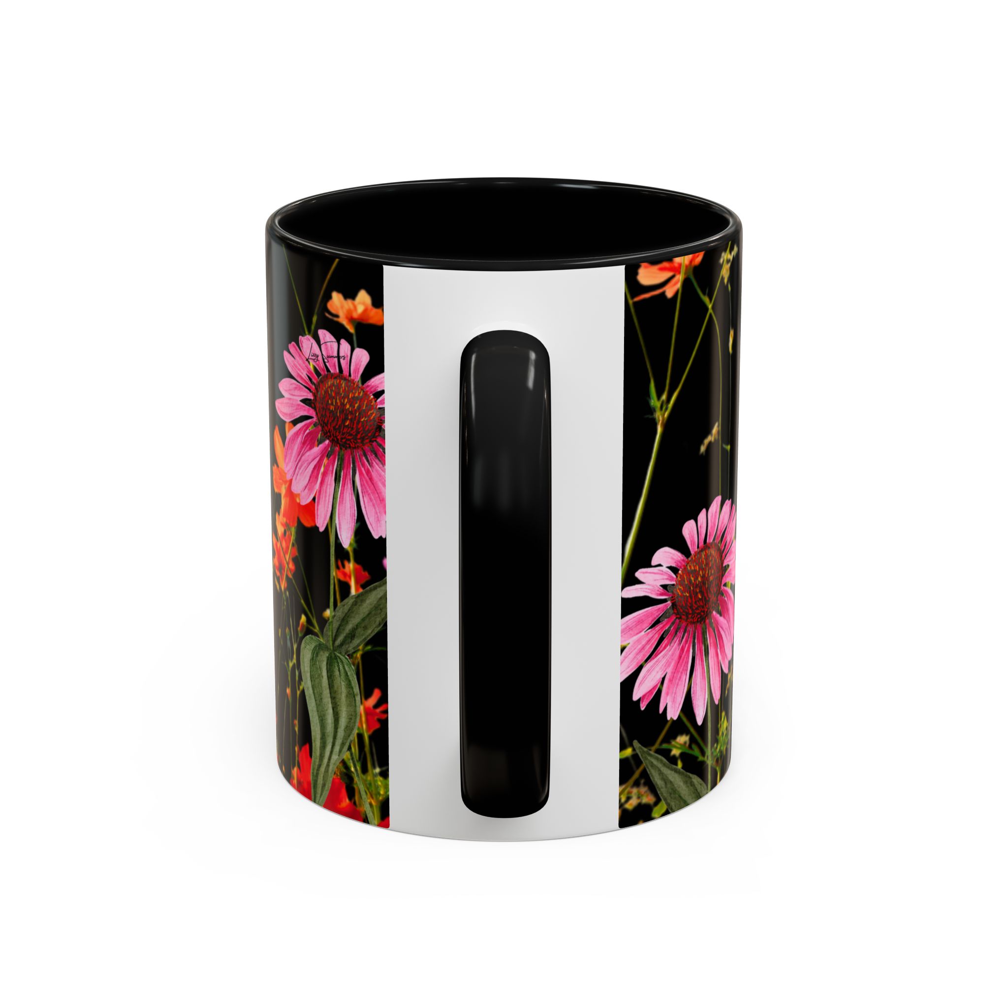 Coffee Mug Wildflowers on Black - Image 4