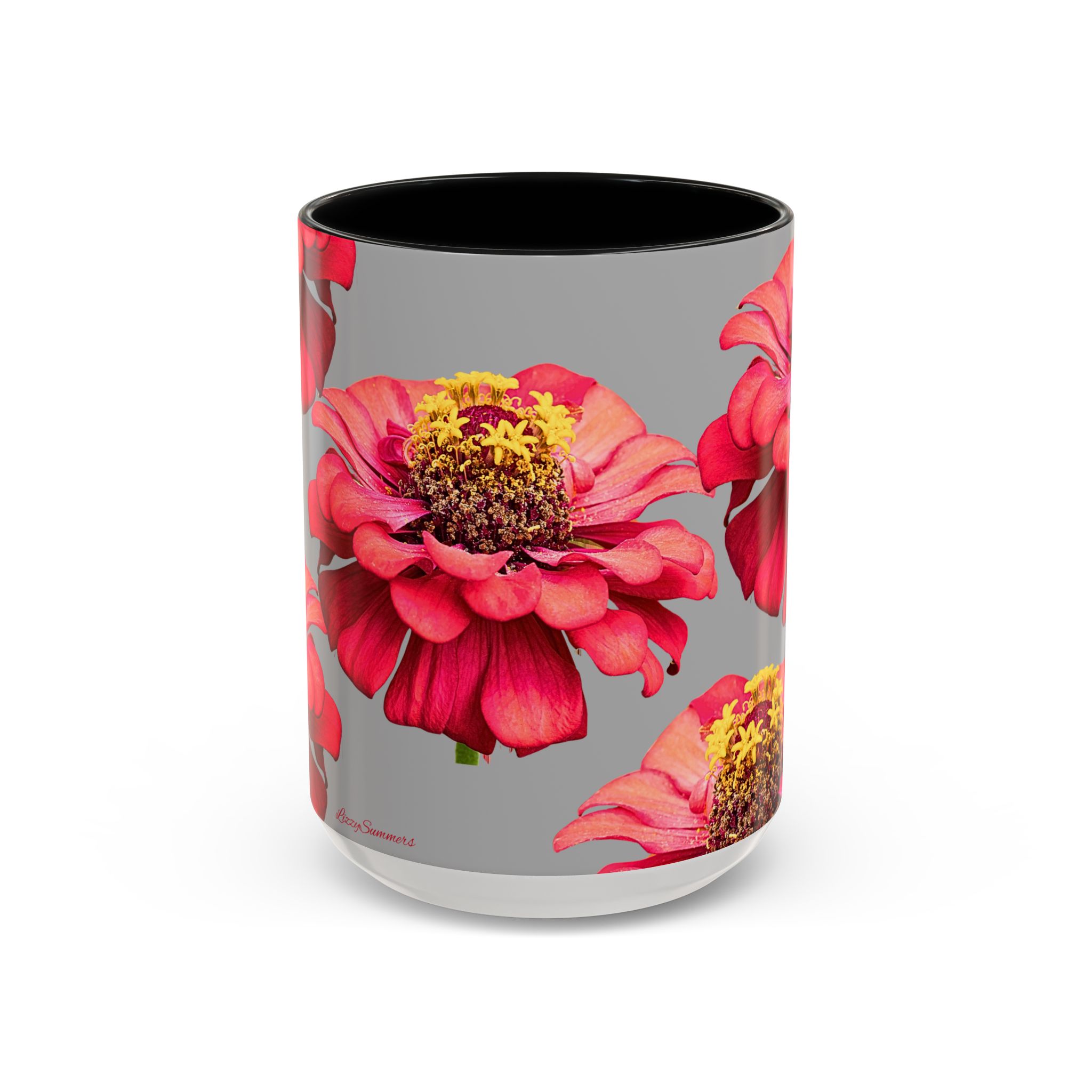 Zinnia Light Grey Coffee Mug - Image 5