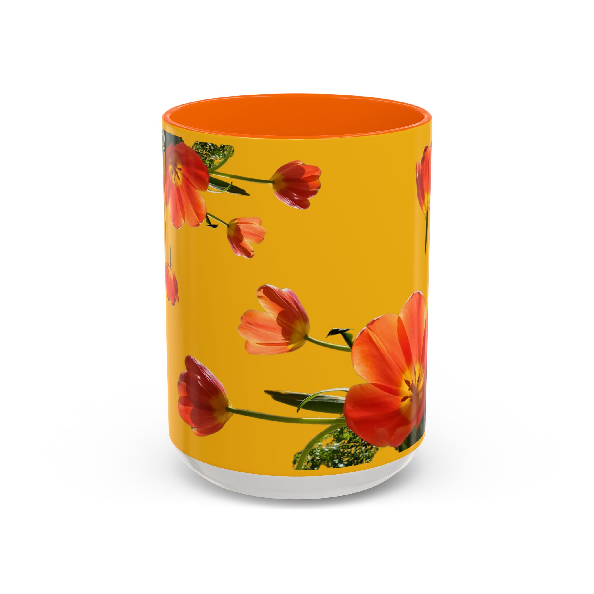 Mug, Cheerful Bright Tulips on Yellow Coffee Cup, Floral Tea Mug, Spring Flower Design, Gift for Gardener, Mother's Day Present, Kitchen - Image 21