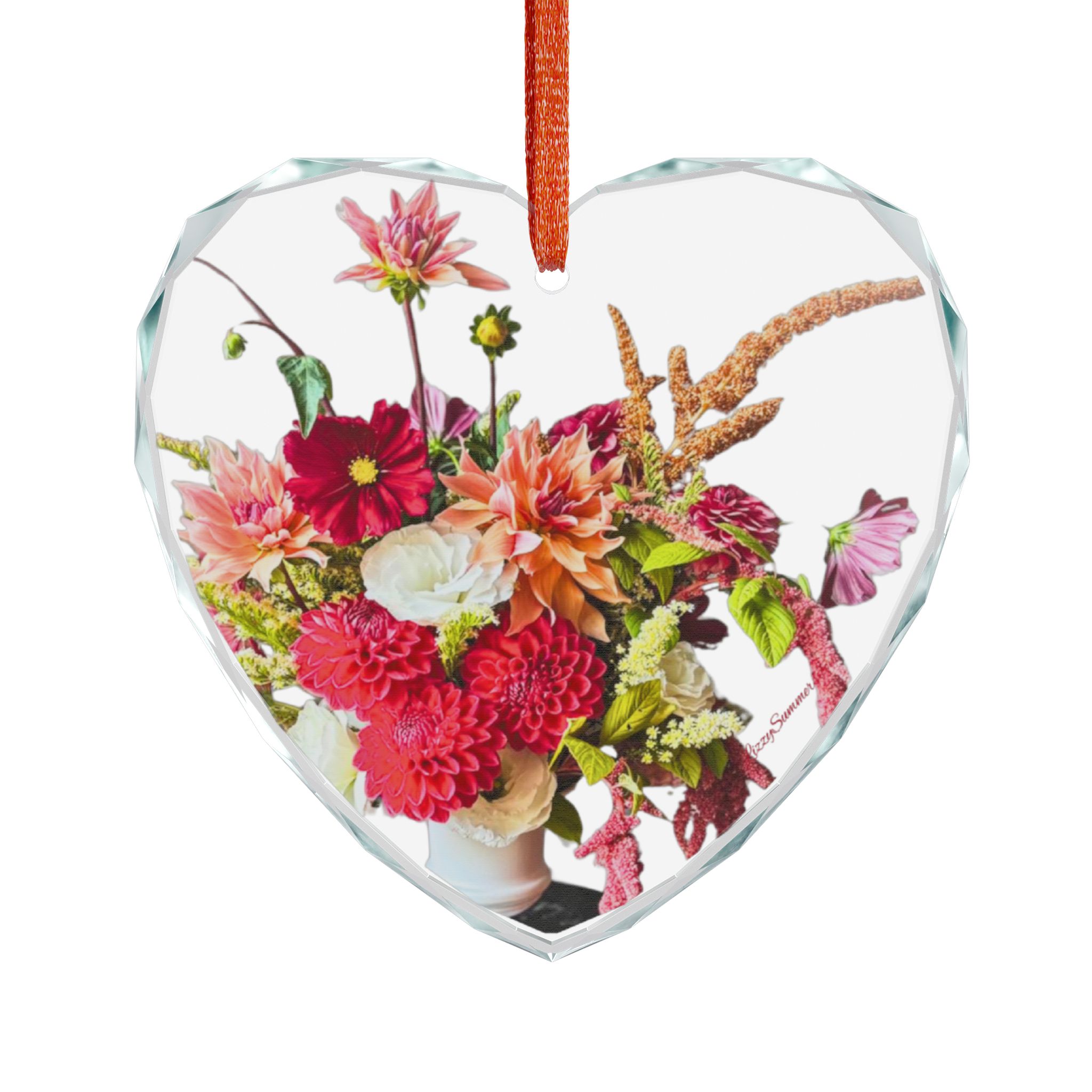 Glass Ornament Flower Bouquet #2