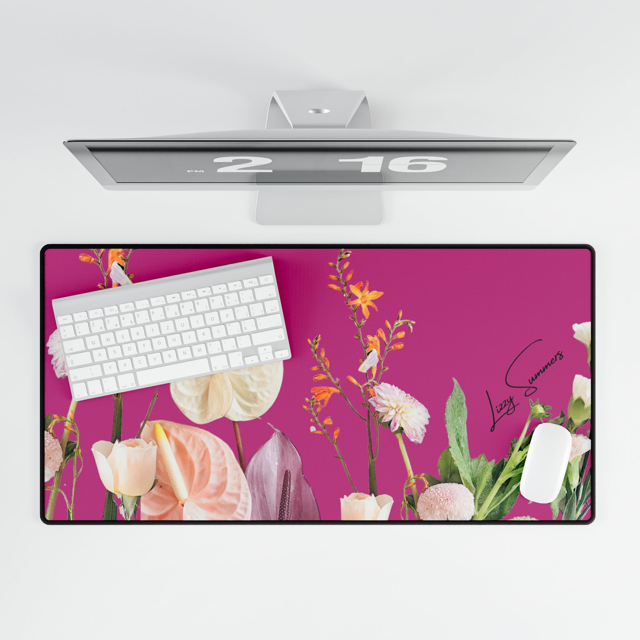 Desk Mat Desk Pad Bouquet Fuscia - Image 4