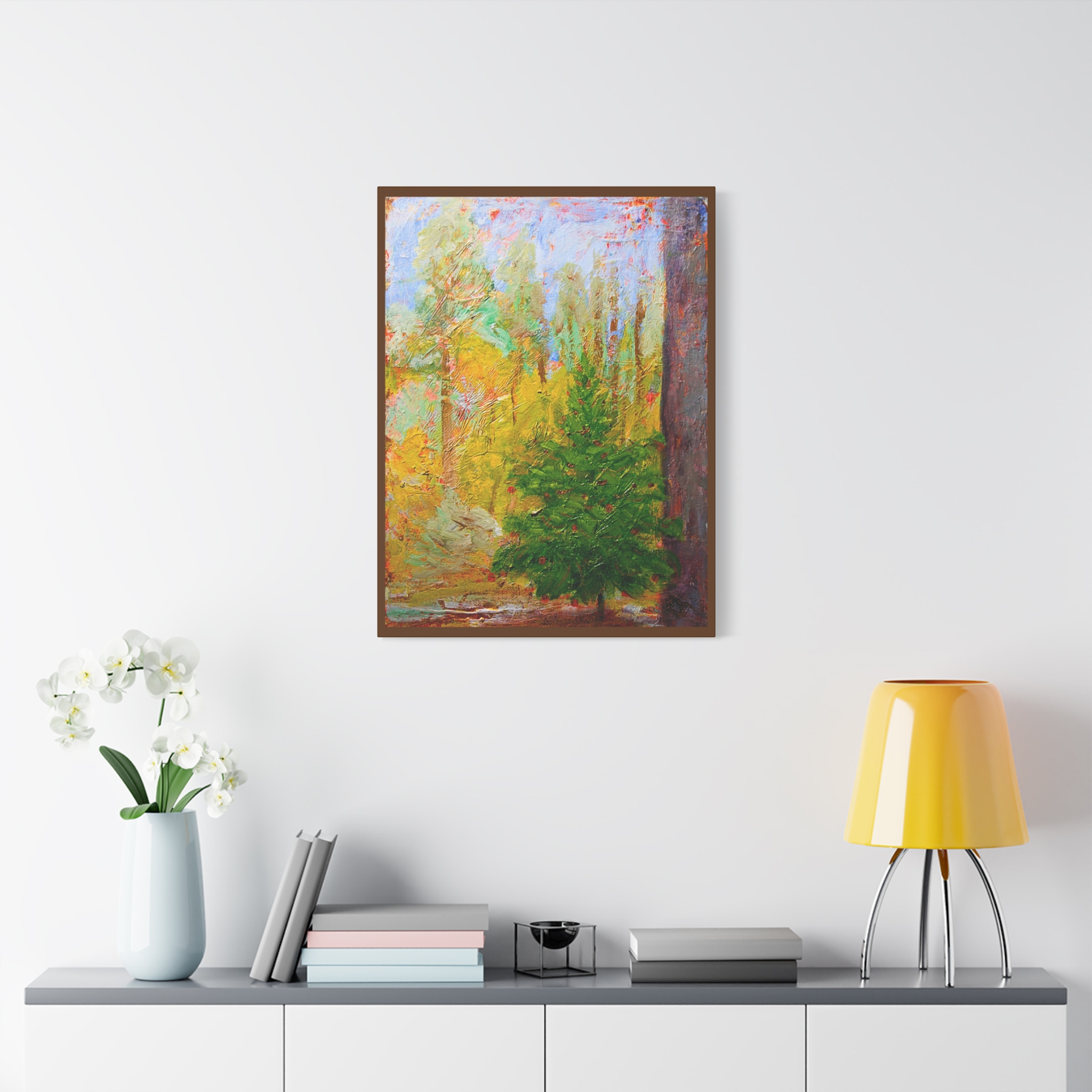 Matte Canvas, Stretched 1.25" Giclee, Small Fir Painting - Image 11