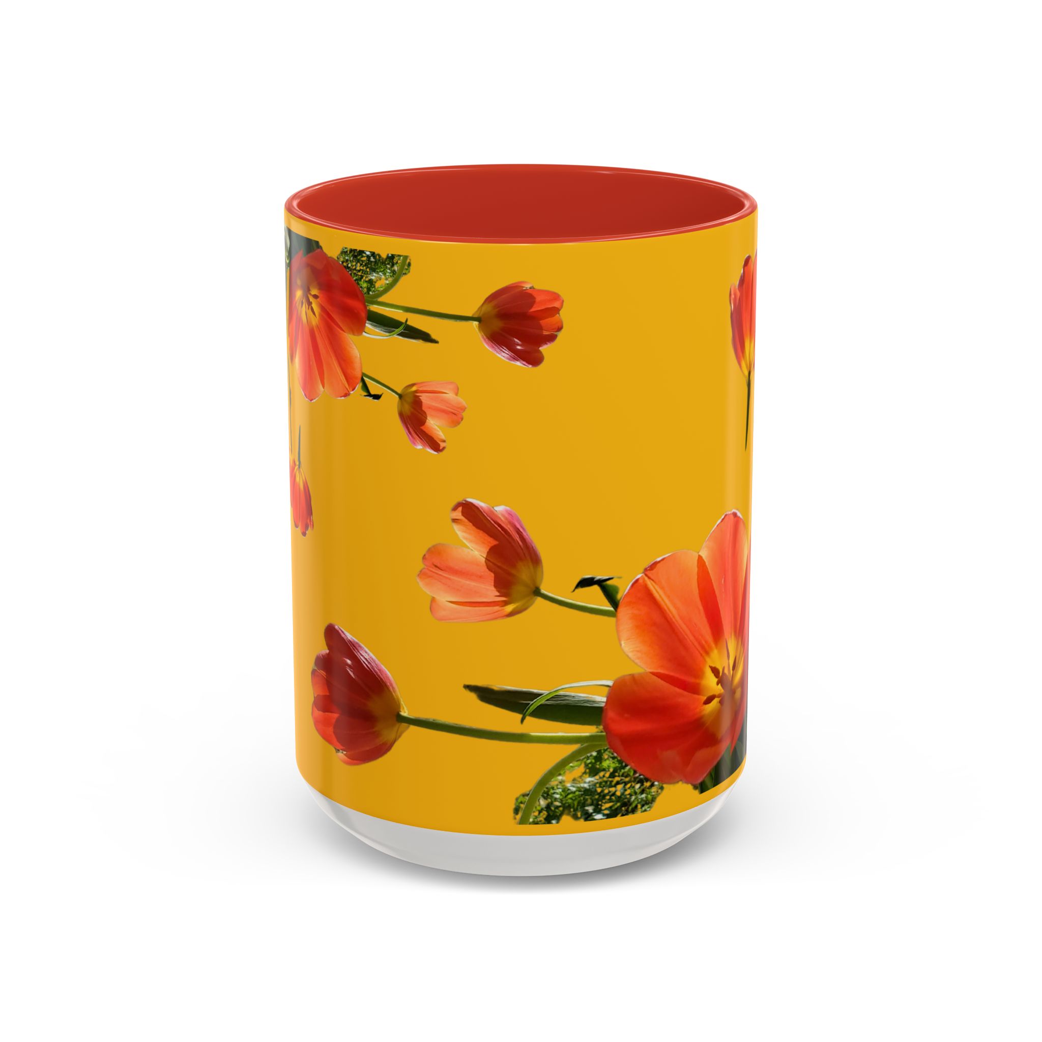 Mug, Cheerful Bright Tulips on Yellow Coffee Cup, Floral Tea Mug, Spring Flower Design, Gift for Gardener, Mother's Day Present, Kitchen - Image 13