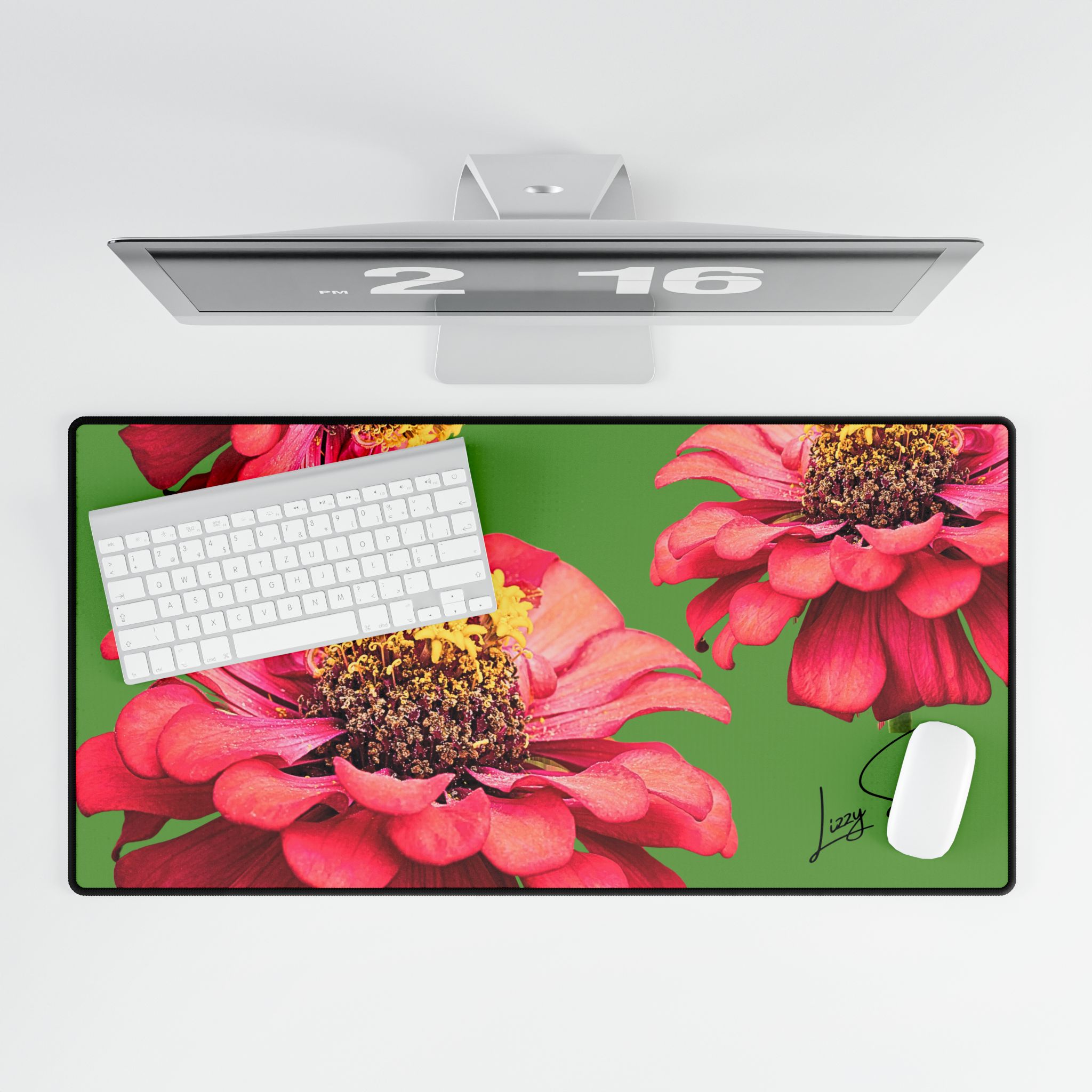Desk Pad Desk Mat Zinnia Green - Image 4