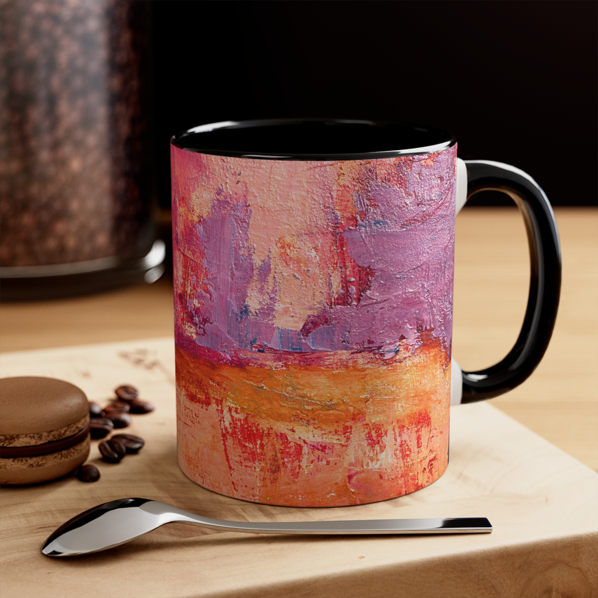 Warm Orange and Red Coffee Mug - Image 8