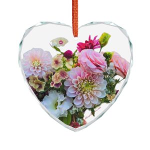 Glass Ornament Flower Bouquet