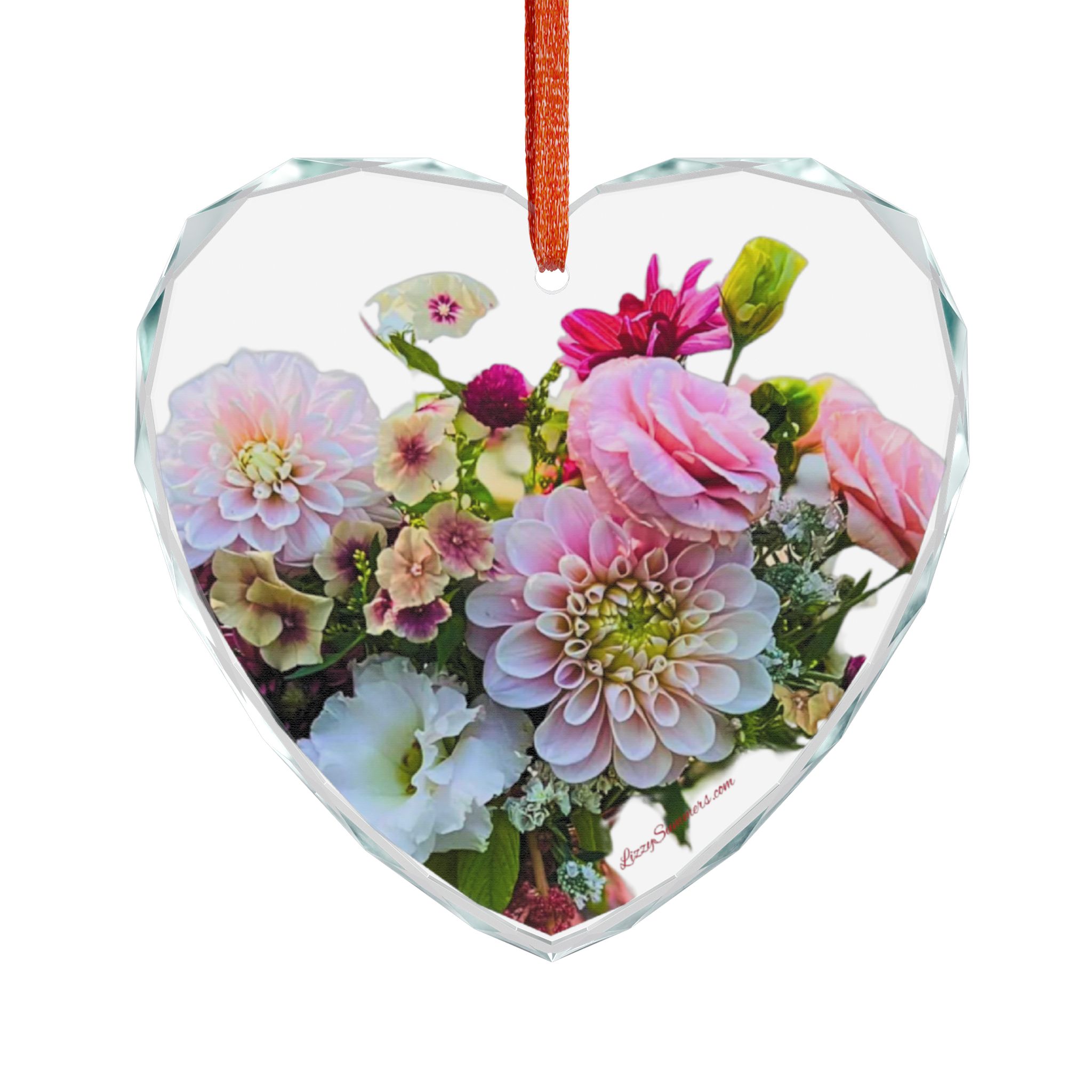 Glass Ornament Flower Bouquet