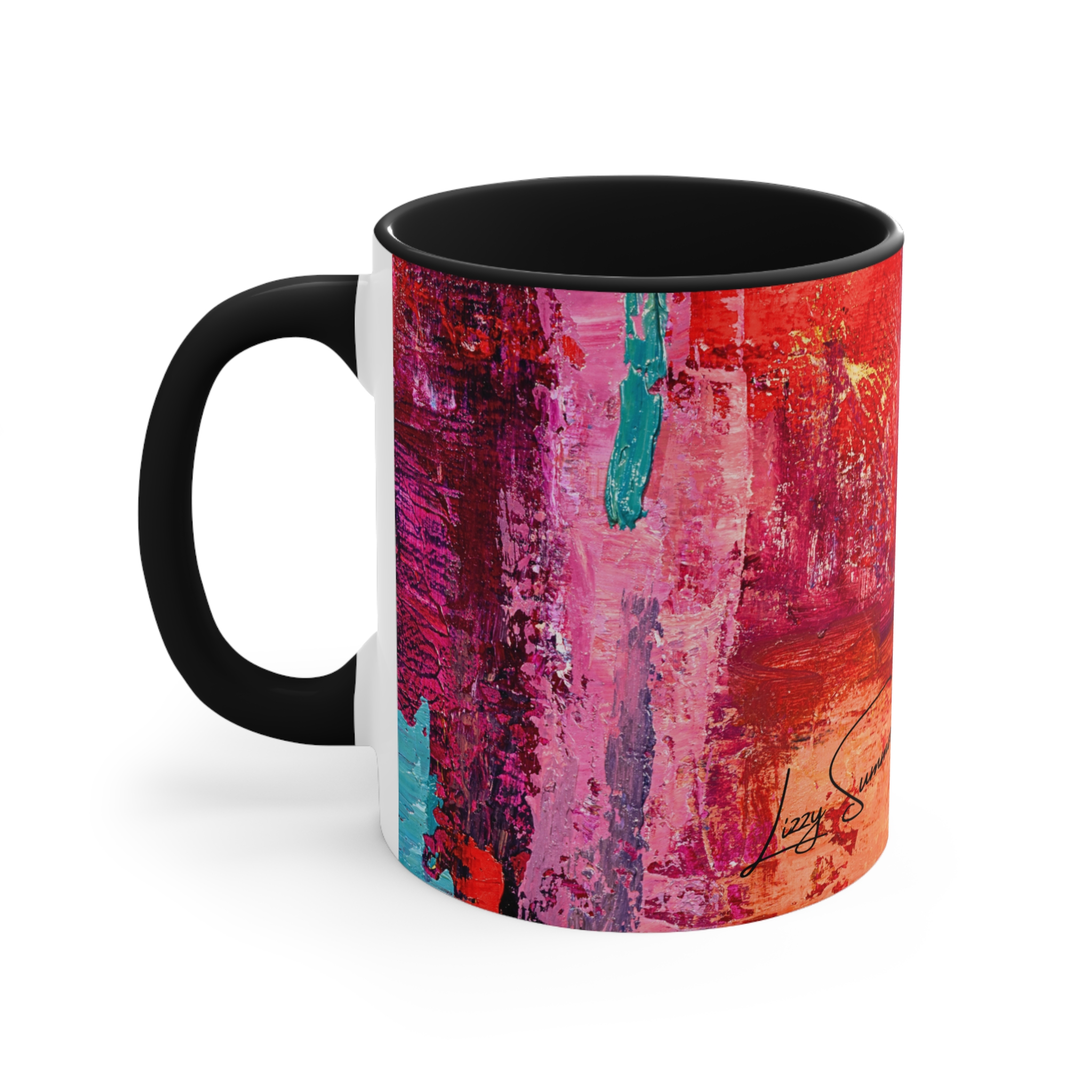 Warm Orange and Red Coffee Mug - Image 6