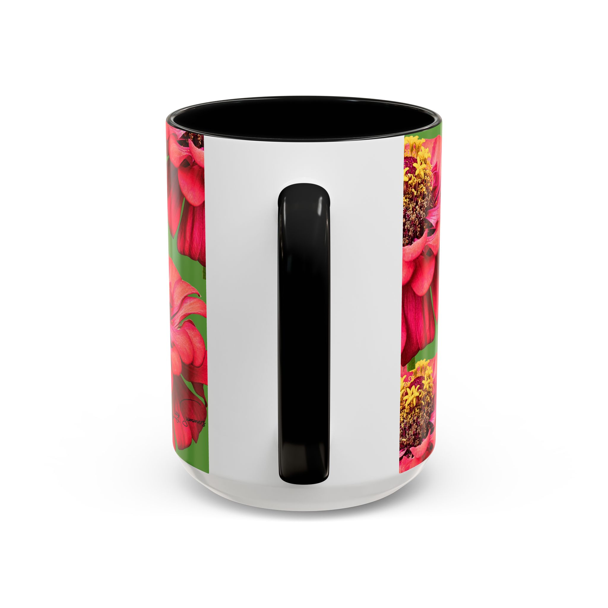 Mug, vibrant Dahlia flower on green coffee cup, floral drinkware, gift for nature lovers, botanical tea mug, unique ceramic mug - Image 8