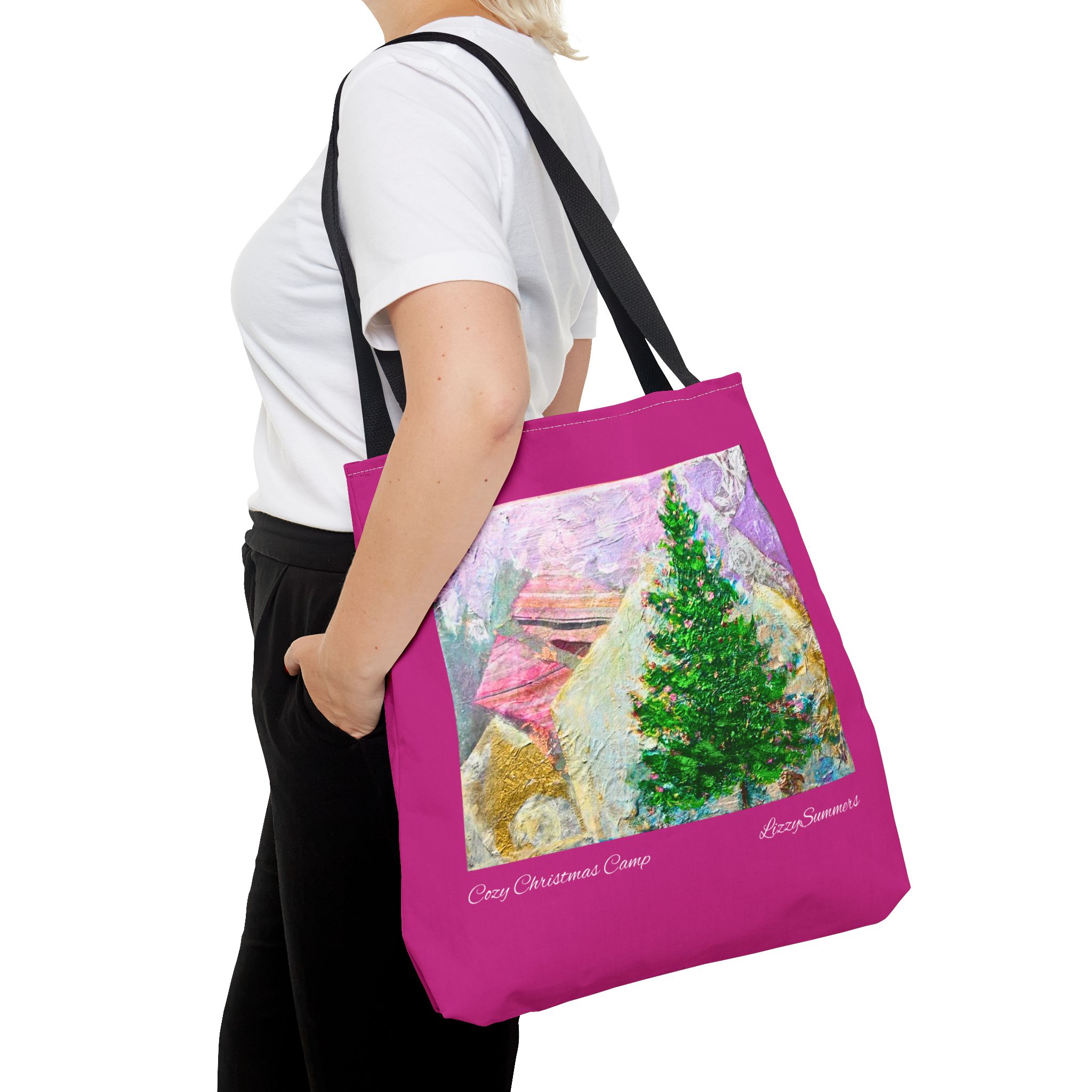 Tree Painting Tote Bag - Nature-Inspired Charm for Nature Lovers and Art Enthusiasts-Pinkbag - Image 12