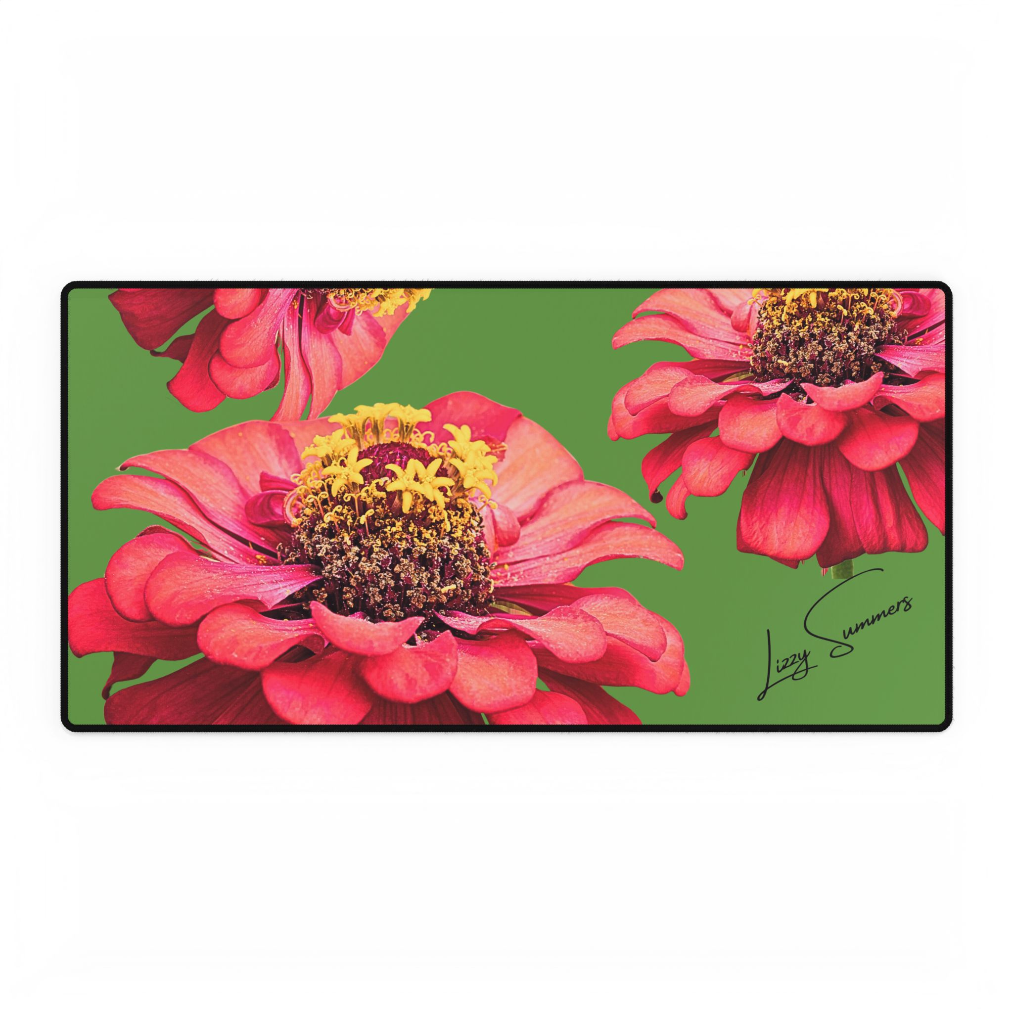 Desk Pad Desk Mat Zinnia Green