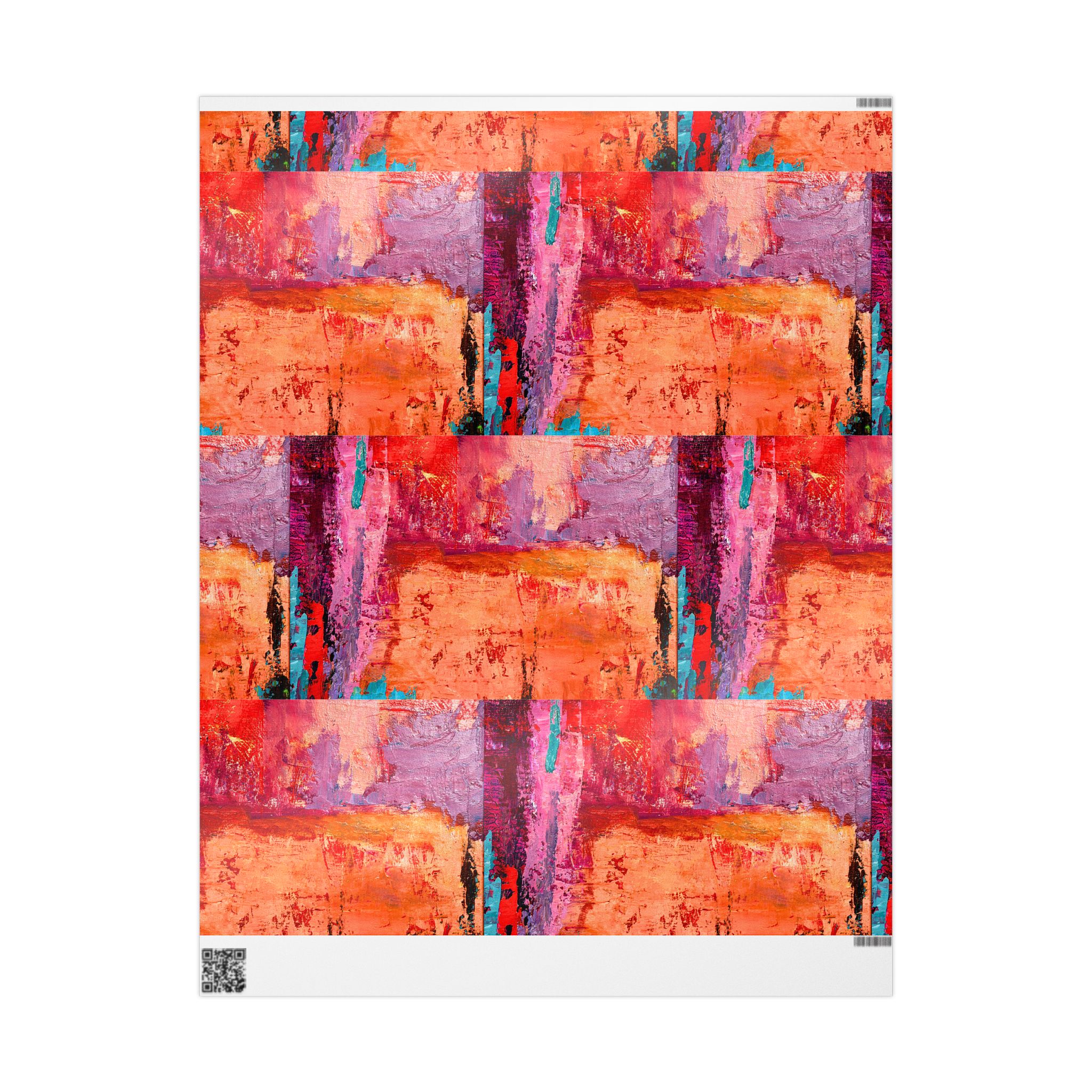 Wrapping Paper Warm Orange and Red Abstract - Image 21