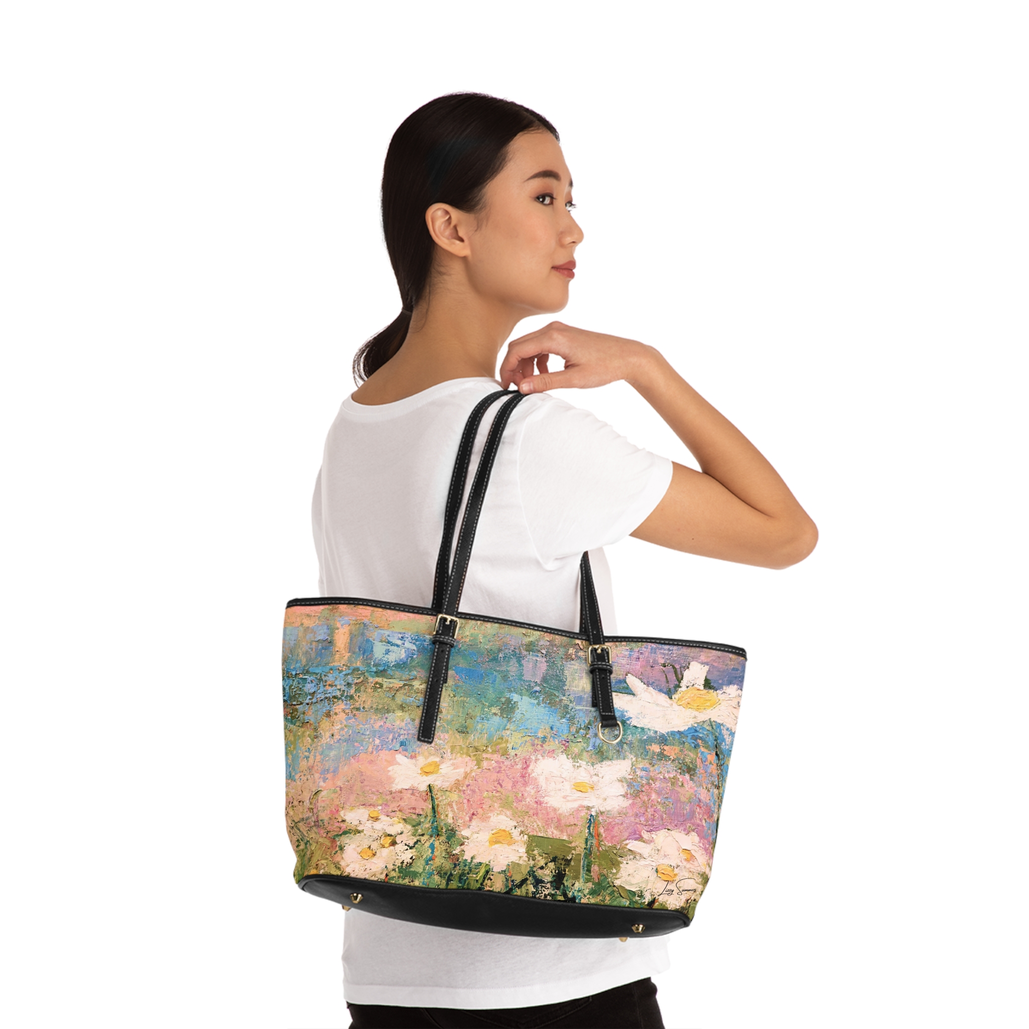 Impressionistic Daisy Shoulder Bag by Lizzy Summers - Image 4