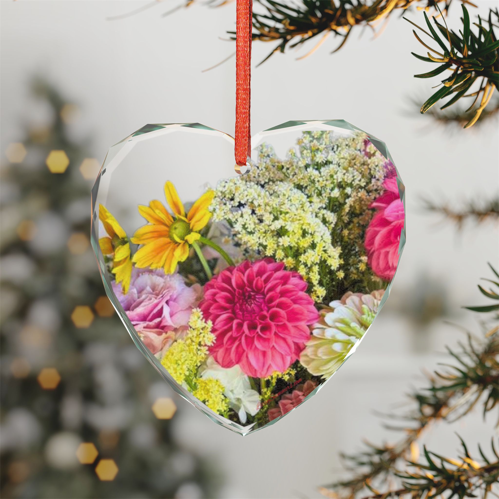 Glass Ornament Flower Bouquet #4 - Image 3