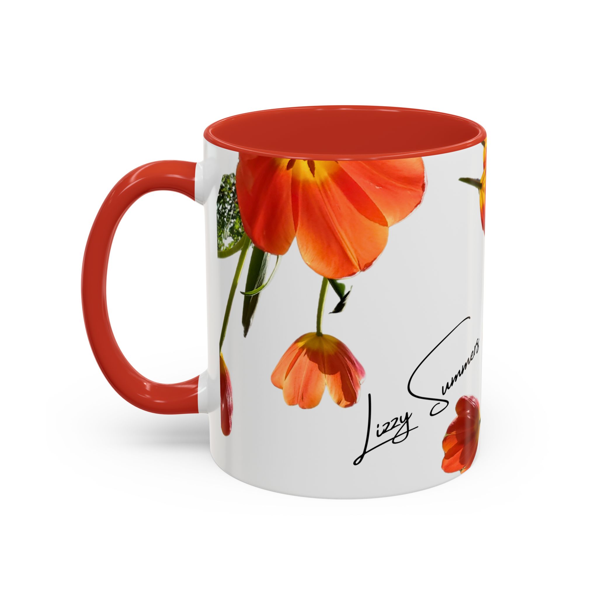 Coffee Mug Orange Tulips - Image 7