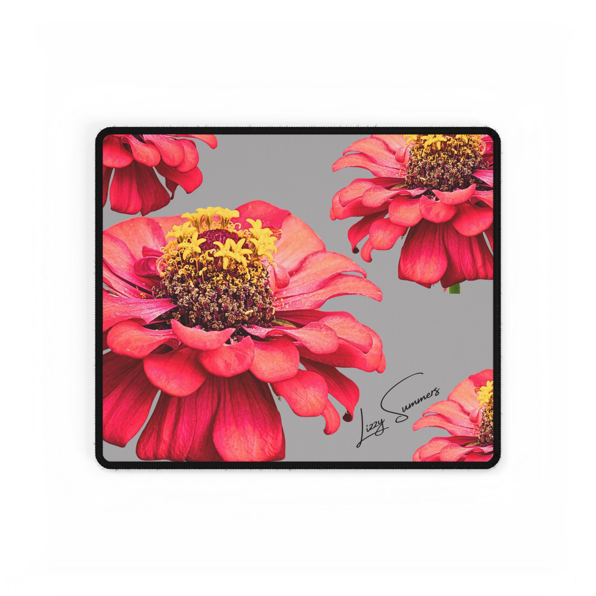 Desk Mat Desk Pad Floral Zinnias - Image 5