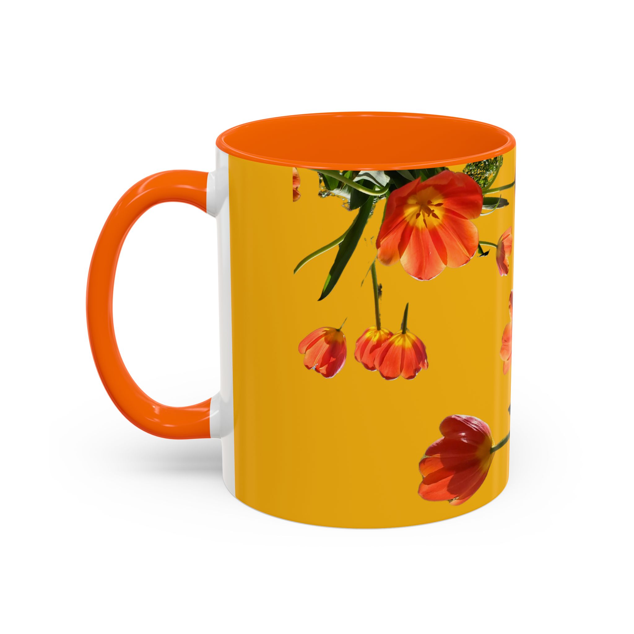 Mug, Cheerful Bright Tulips on Yellow Coffee Cup, Floral Tea Mug, Spring Flower Design, Gift for Gardener, Mother's Day Present, Kitchen - Image 19