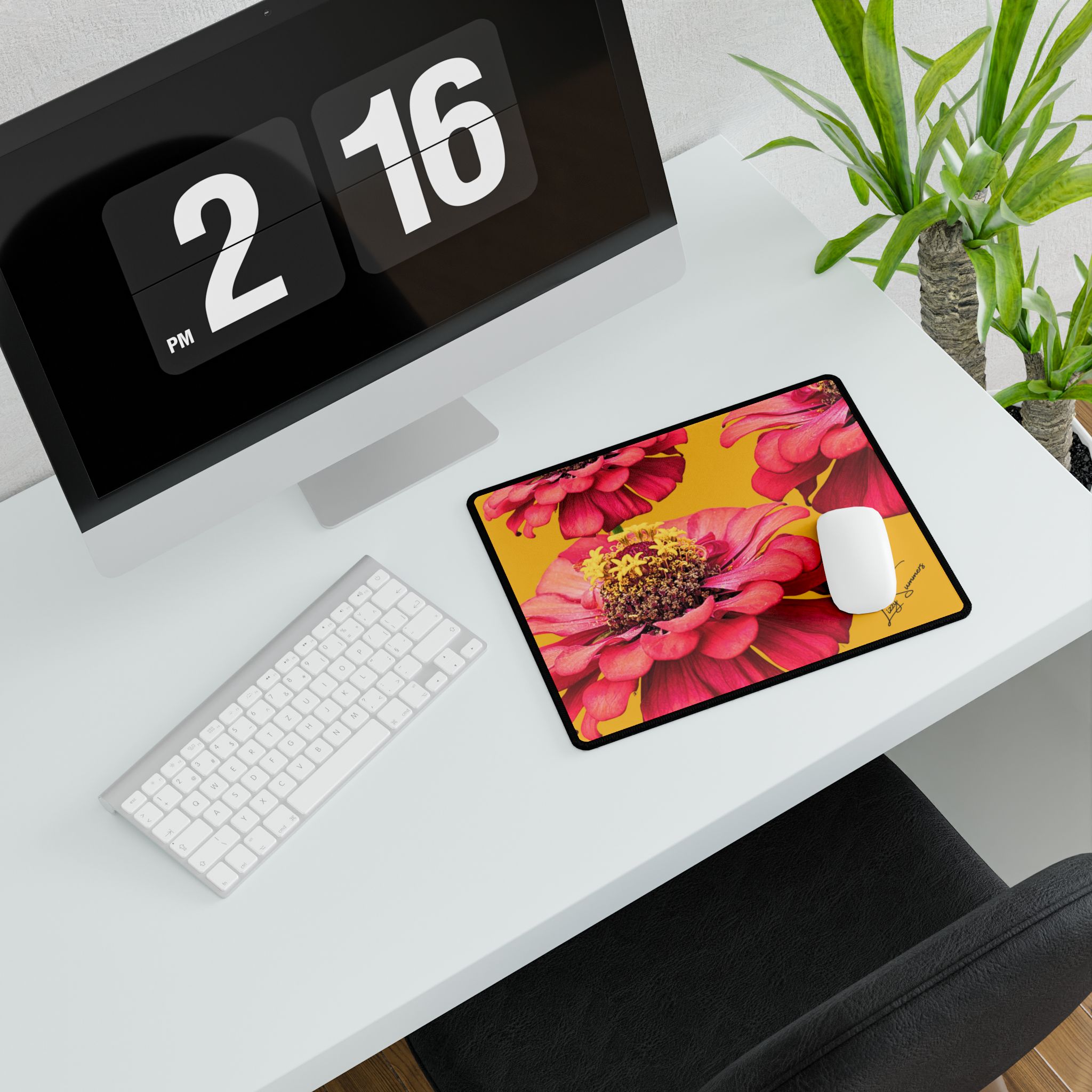 Desk Pad Desk Mat Zinnia Yellow - Image 7