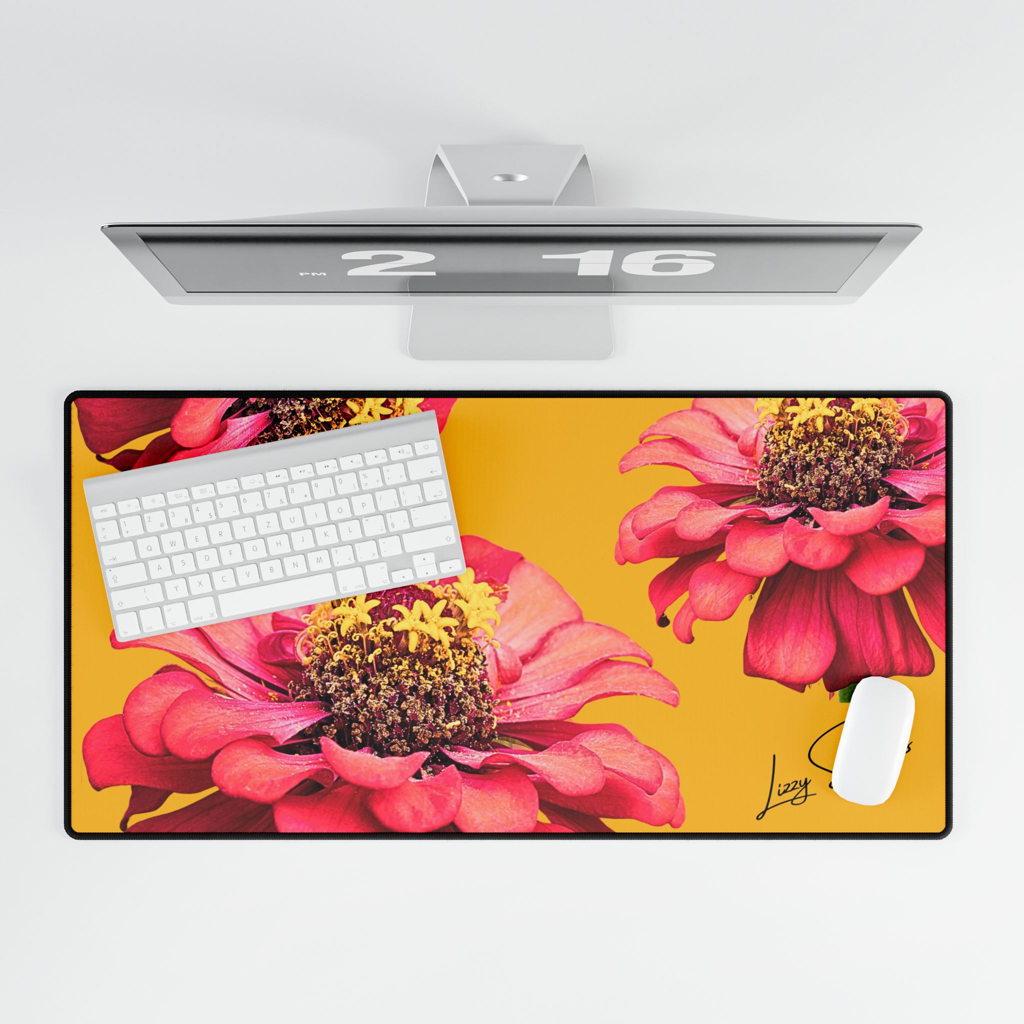 Desk Pad Desk Mat Zinnia Yellow - Image 4