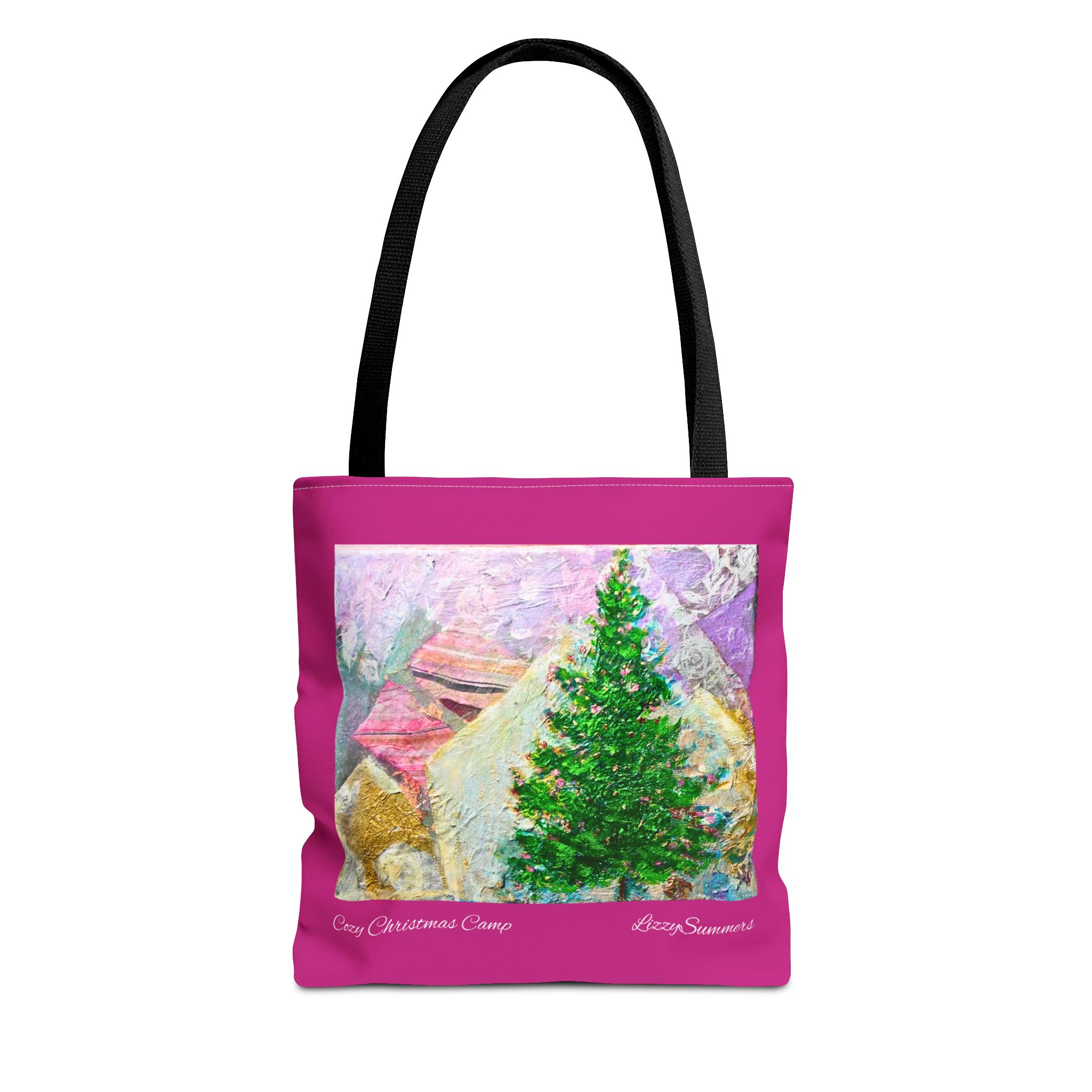 Tree Painting Tote Bag - Nature-Inspired Charm for Nature Lovers and Art Enthusiasts-Pinkbag
