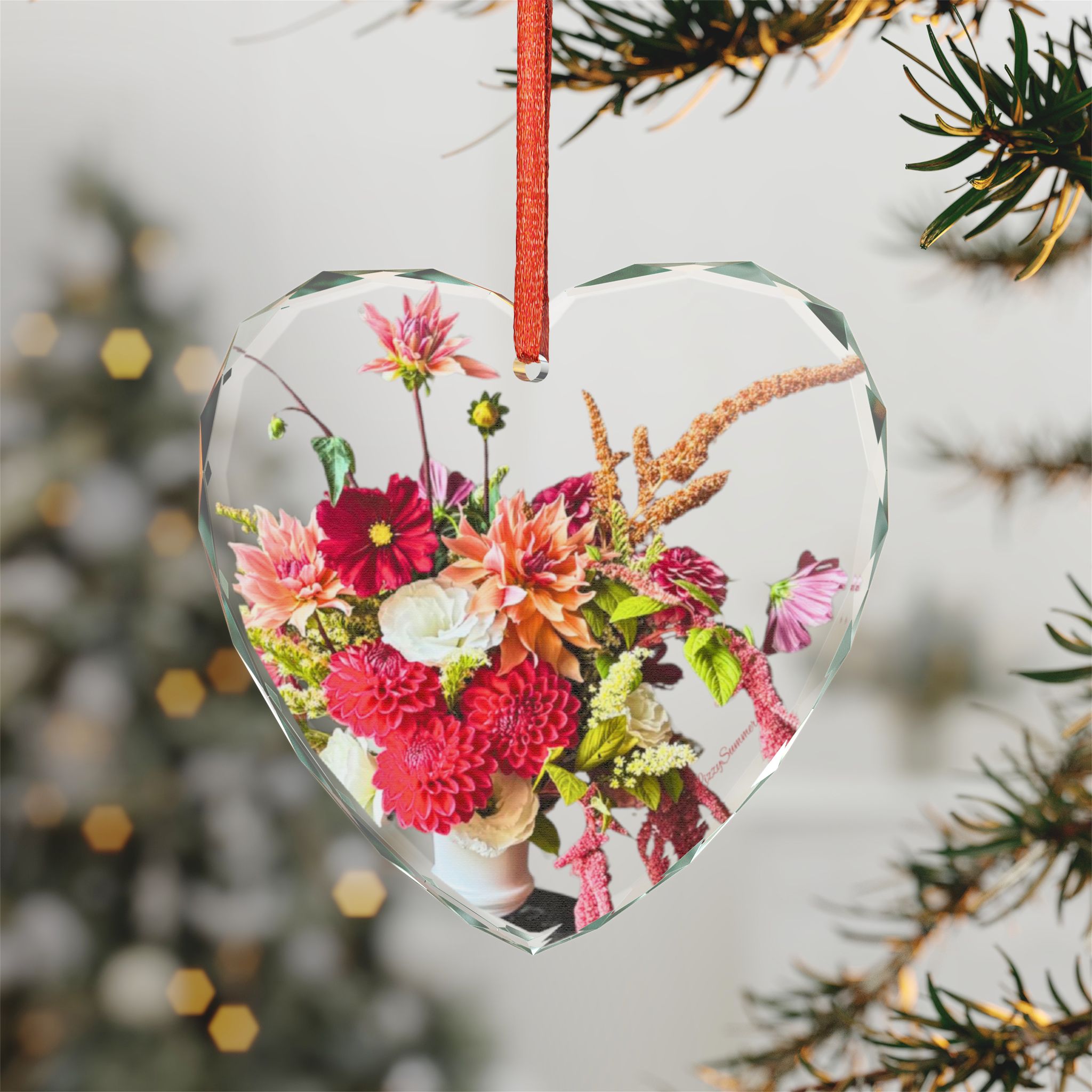 Glass Ornament Flower Bouquet #2 - Image 3