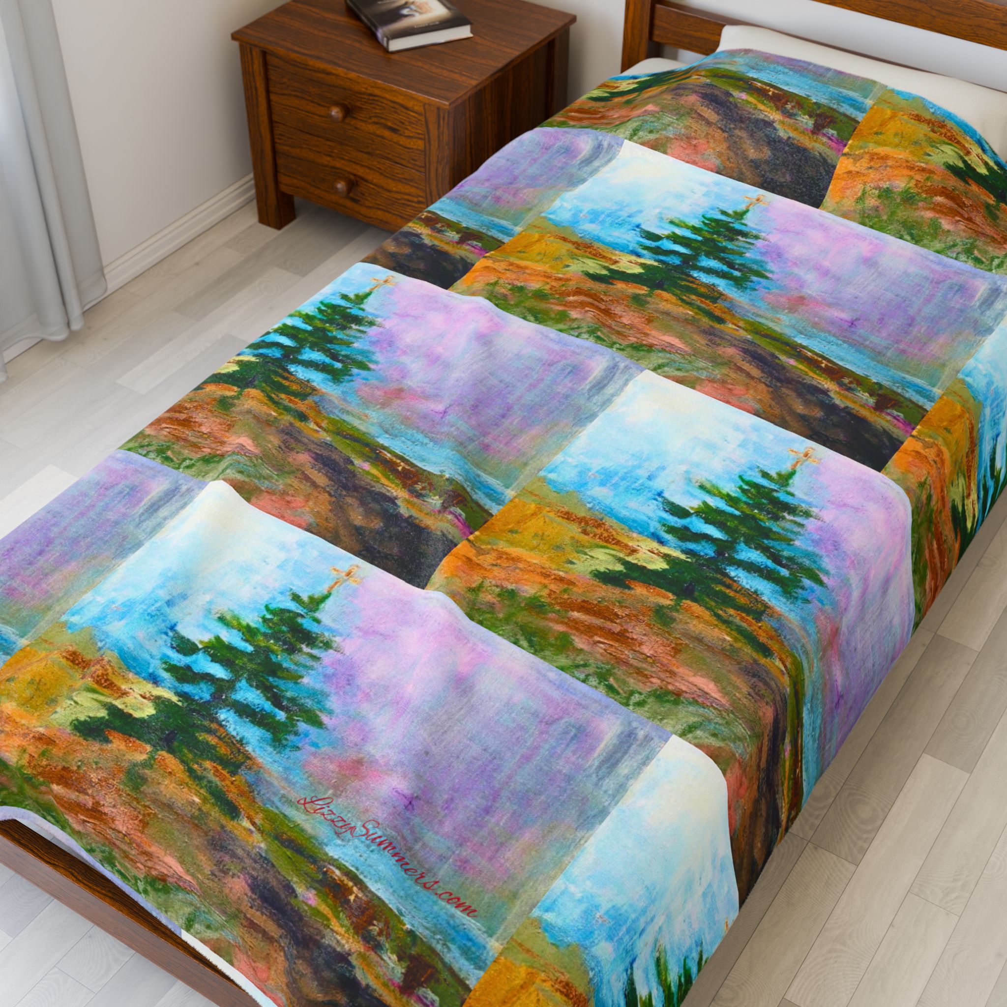 Cozy Velveteen Plush Blanket with Tree Design - Perfect for Holiday Comfort - Image 11