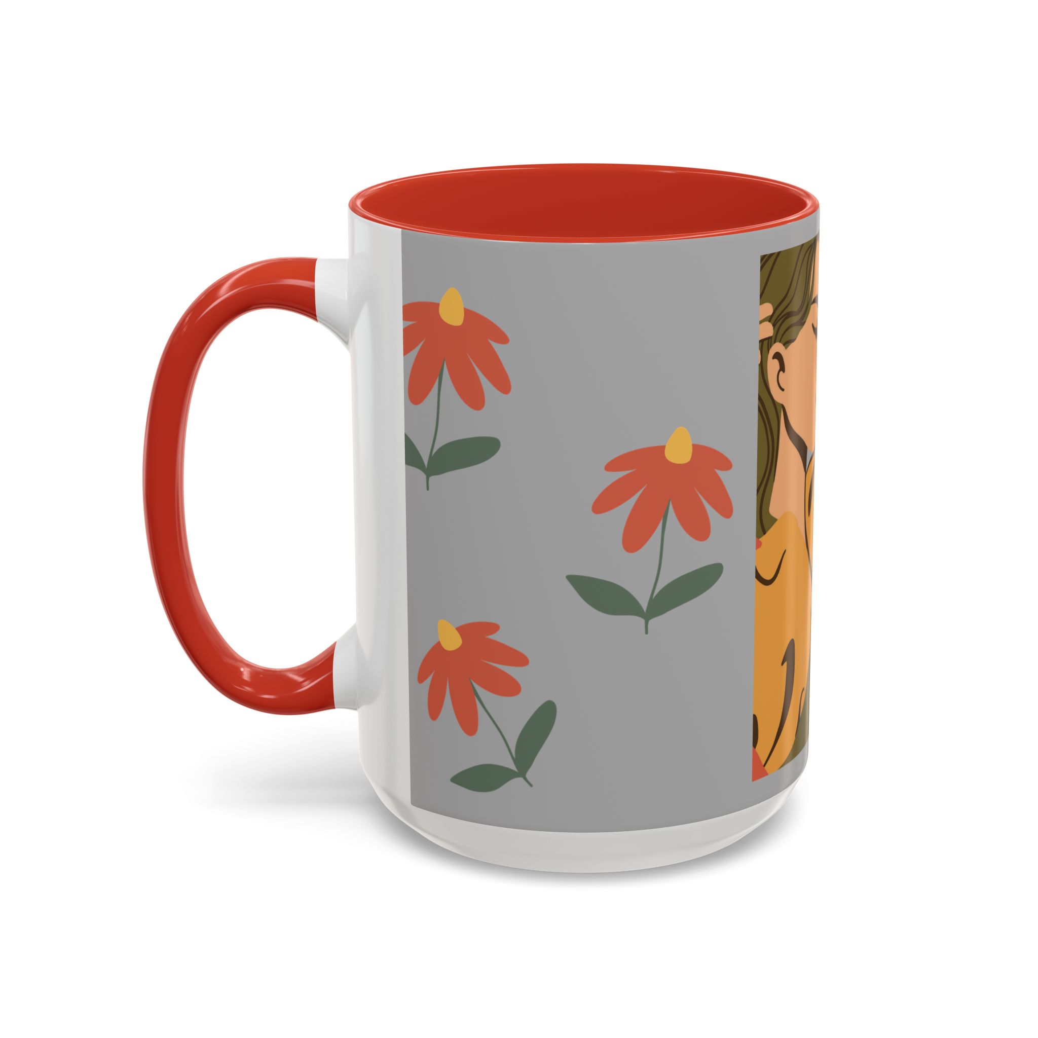 Coffee Mug Lady Reflecting on Gre - Image 23