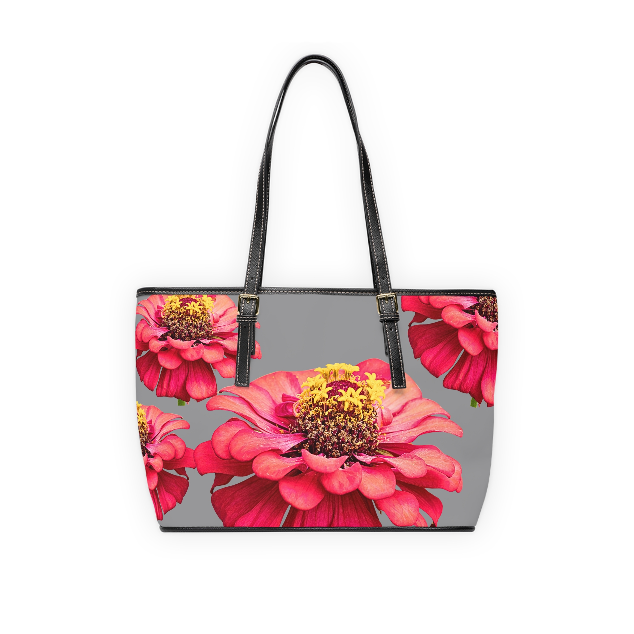 Pink Zinnia  PU Leather Shoulder Bag - Image 6