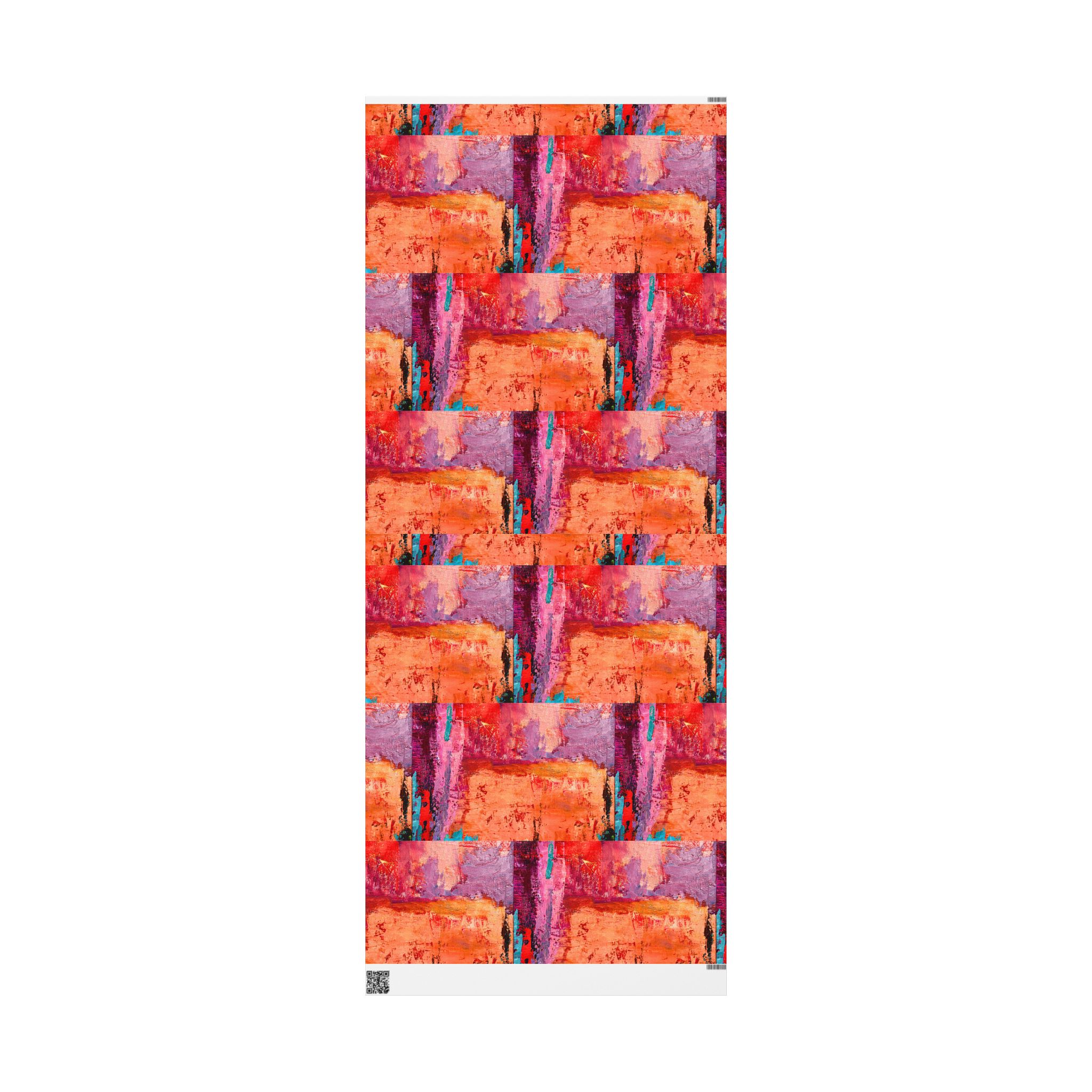 Wrapping Paper Warm Orange and Red Abstract - Image 9