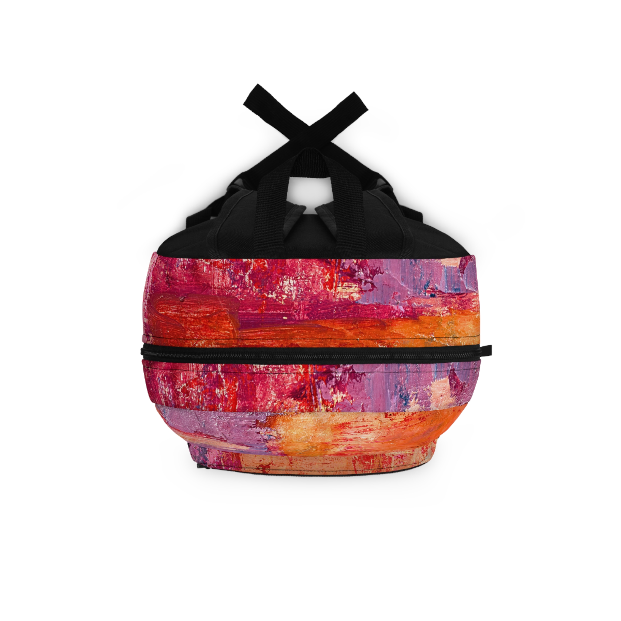 Backpack Warm Orange and Red Abstract - Image 4