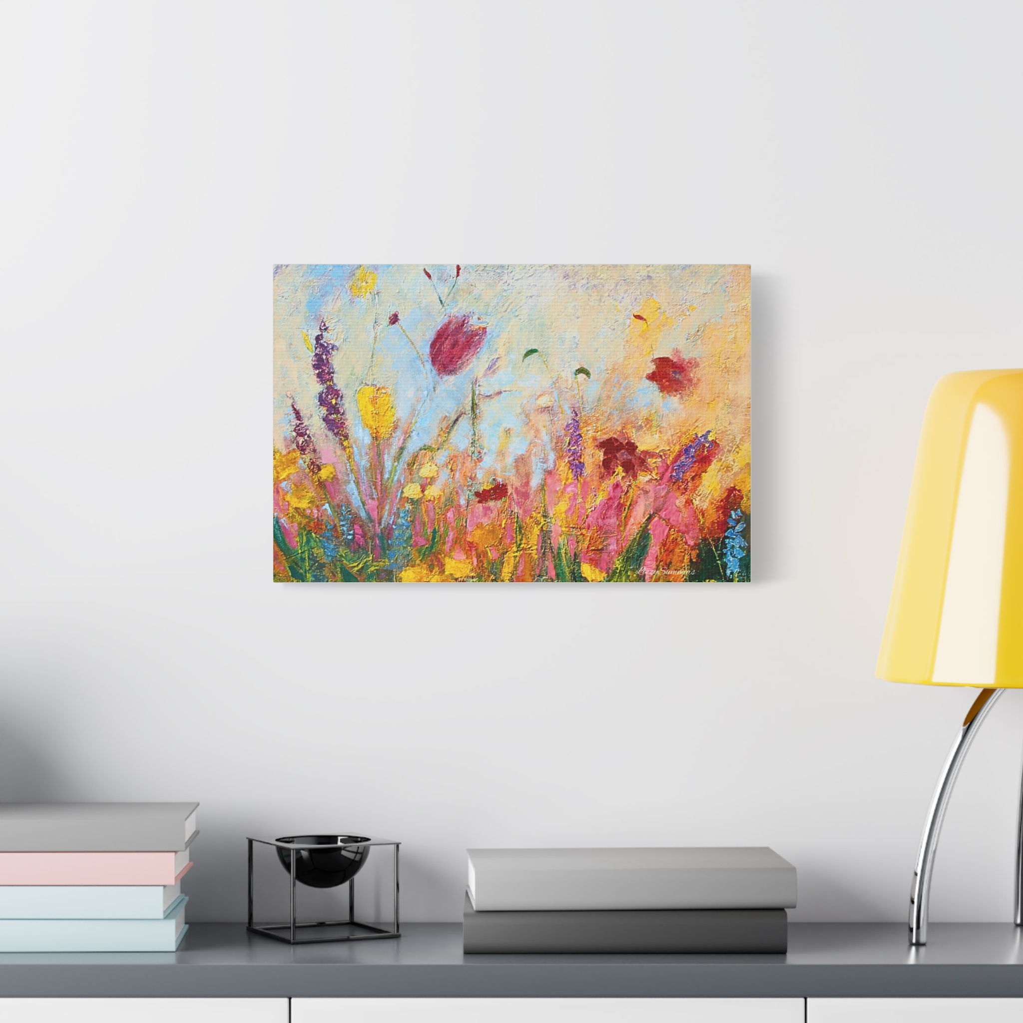 Wildflowers Stretched Canvas Print - Image 3