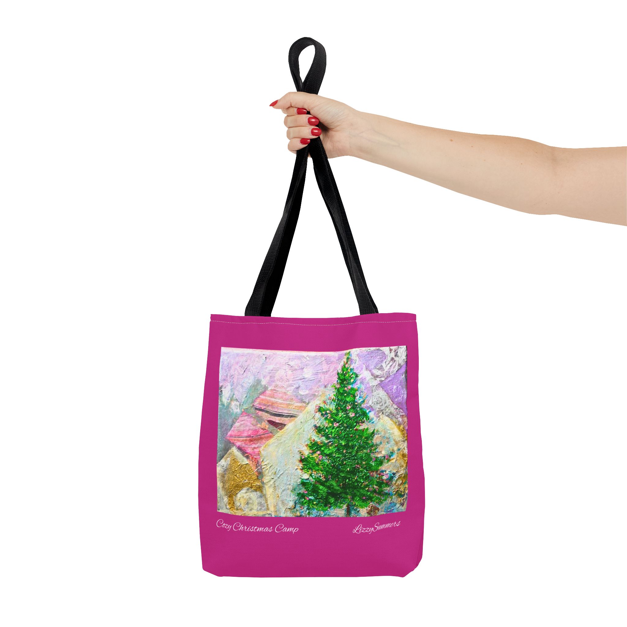 Tree Painting Tote Bag - Nature-Inspired Charm for Nature Lovers and Art Enthusiasts-Pinkbag - Image 4