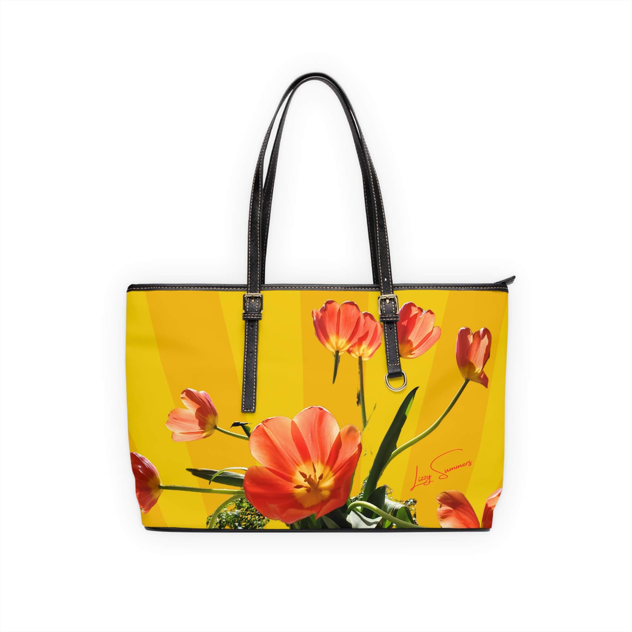 Tulip on Yellow Shoulder Bag