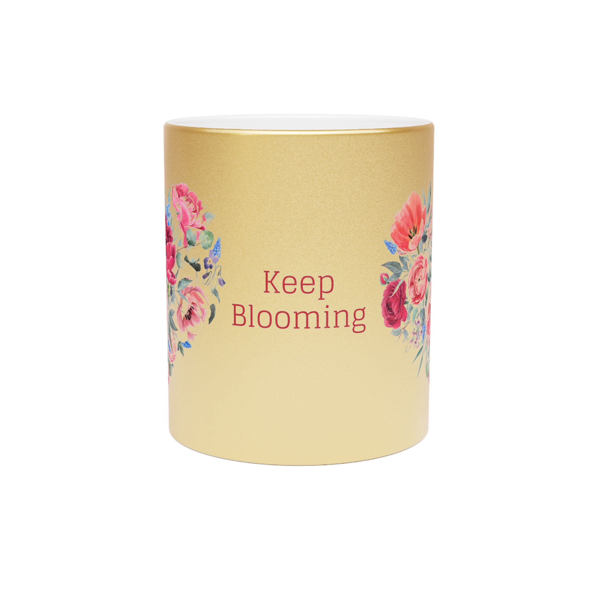 Keep Blooming Metallic Mug (Silver or Gold) - Image 5