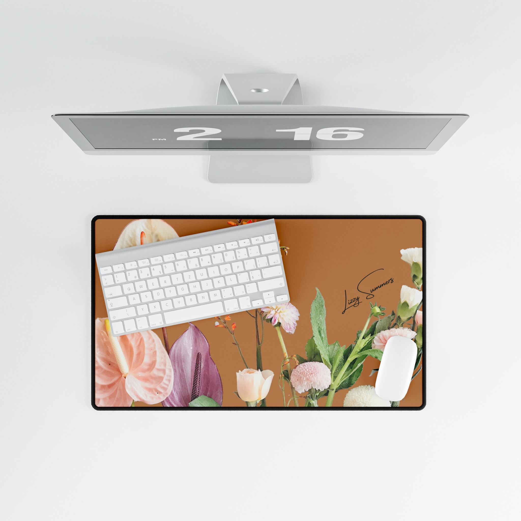 Desk Pad Desk Mat Bouquet Tan - Image 12