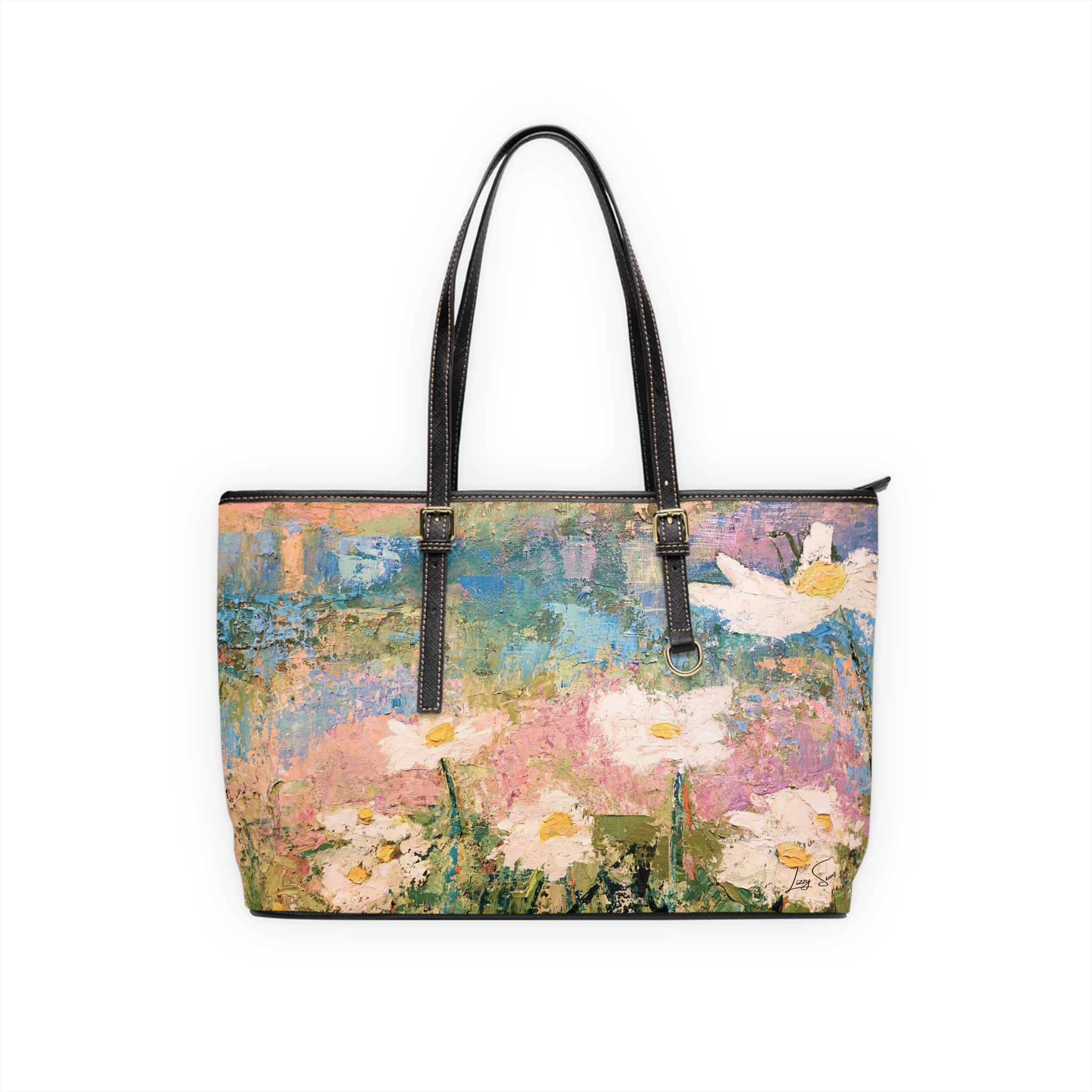 Impressionistic Daisy Shoulder Bag by Lizzy Summers