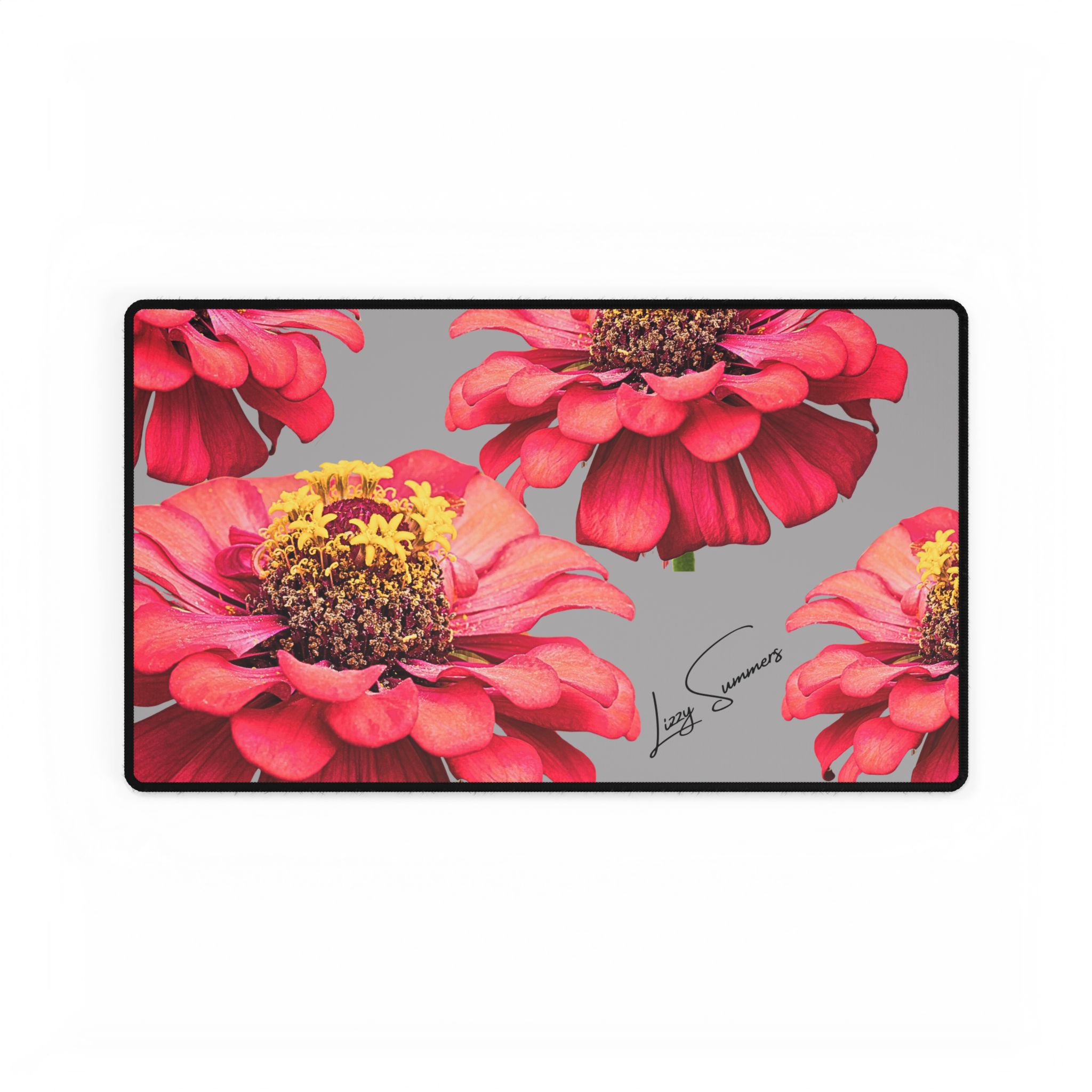 Desk Mat Desk Pad Floral Zinnias - Image 9