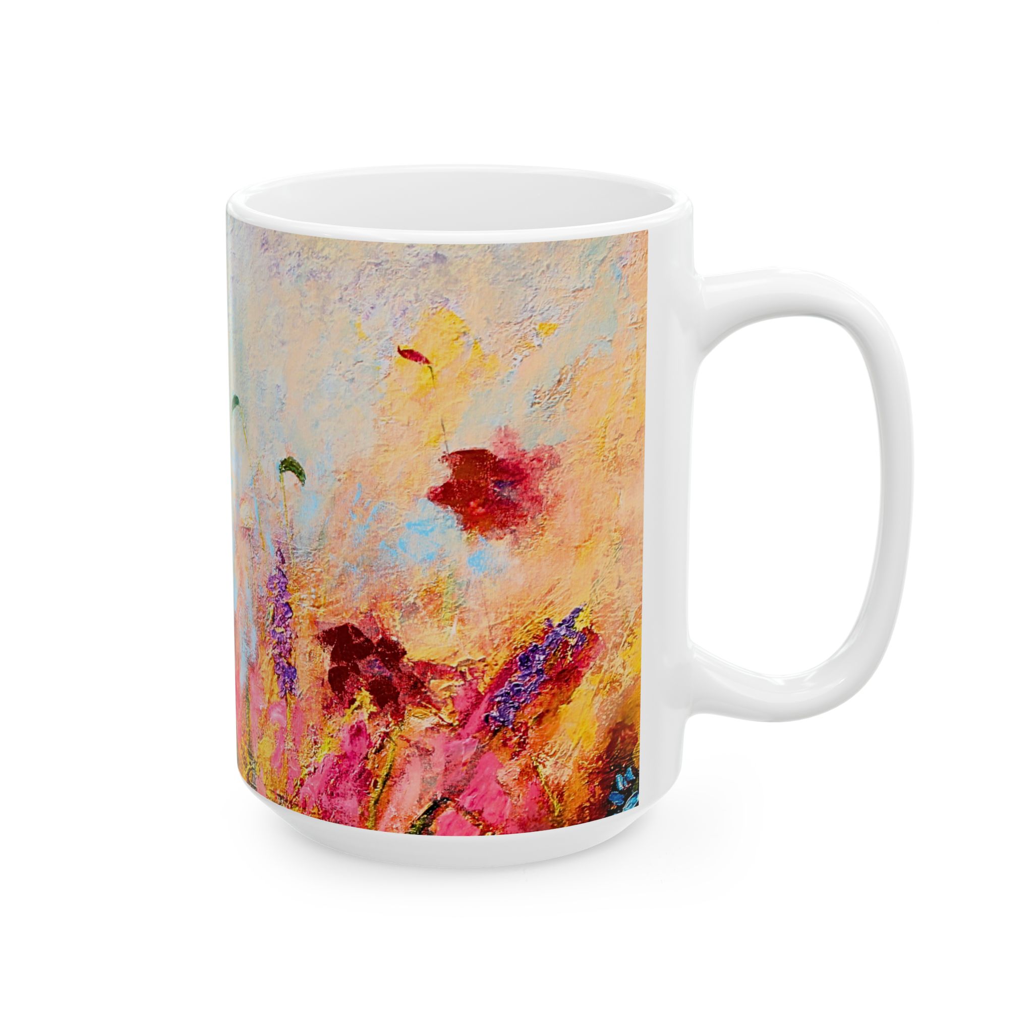 Coffee Mug Painted Wildflowers - Image 8