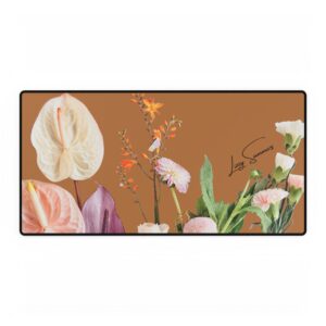 Desk Pad Desk Mat Bouquet Tan