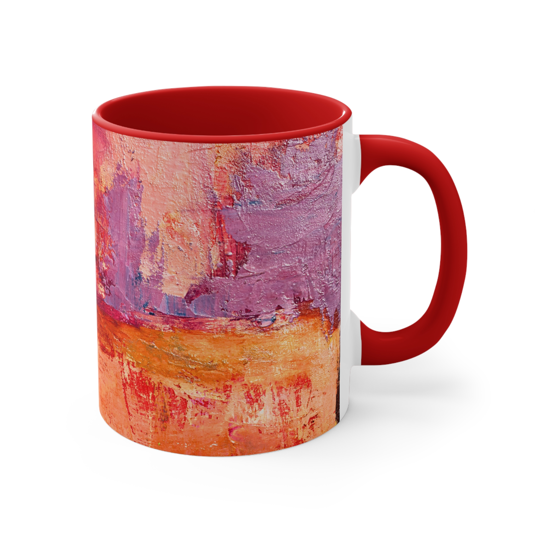Warm Orange and Red Coffee Mug - Image 3