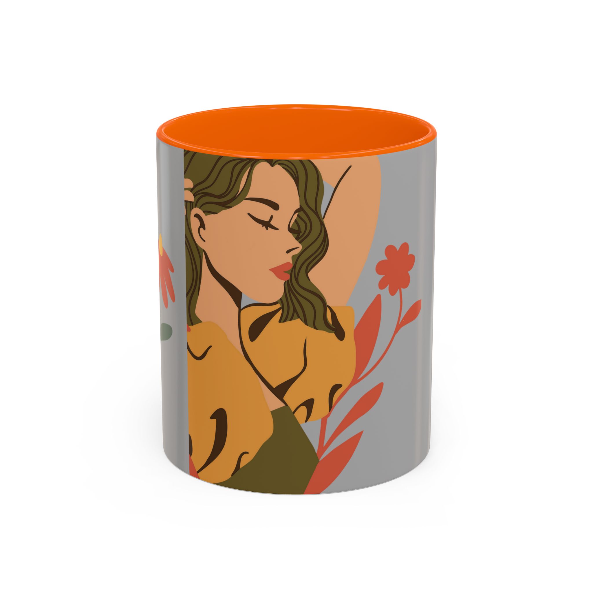 Coffee Mug Lady Reflecting on Gre - Image 25